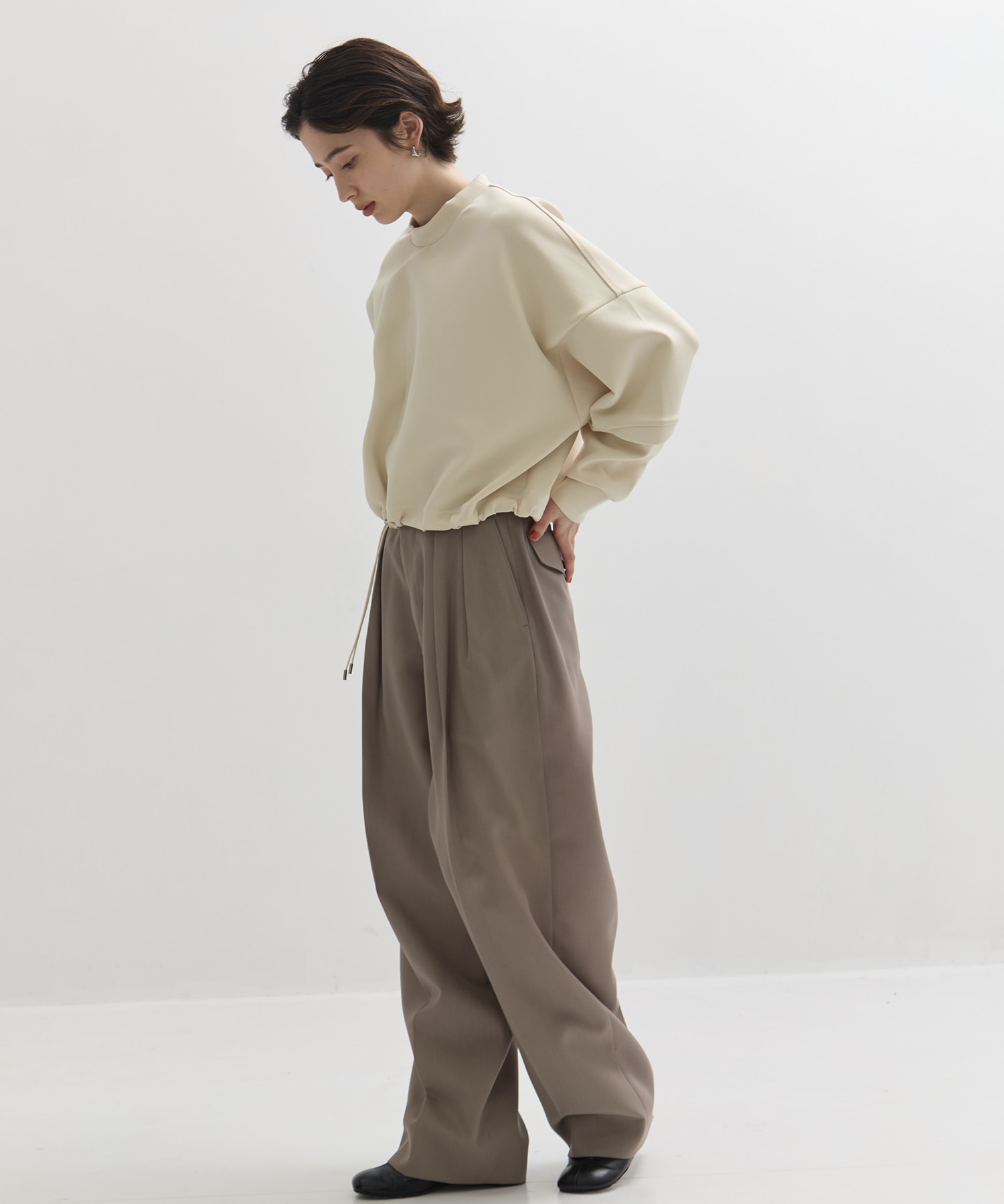 Draw Cord Cropped T UJOH