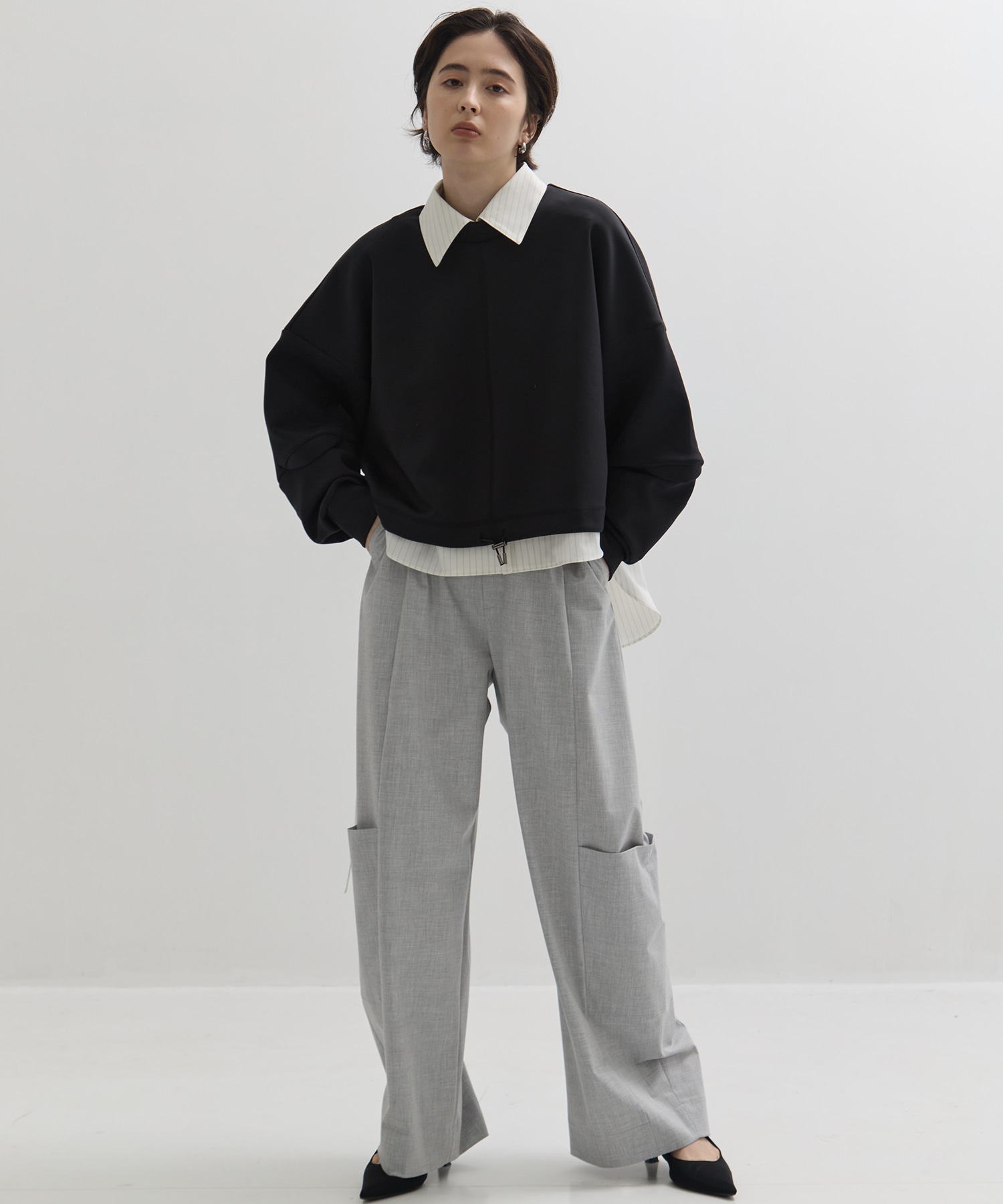 Draw Cord Cropped T UJOH