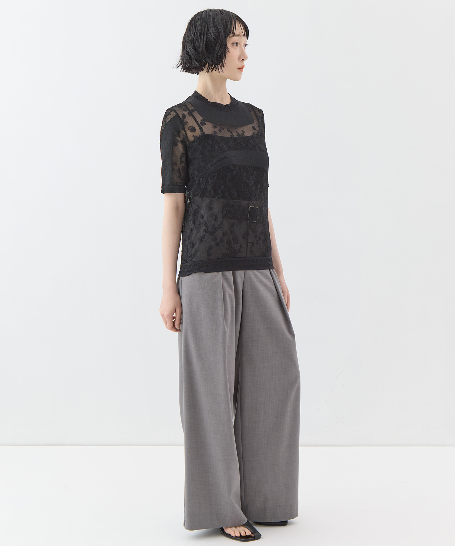 Knitted Crew Neck Top Mame Kurogouchi