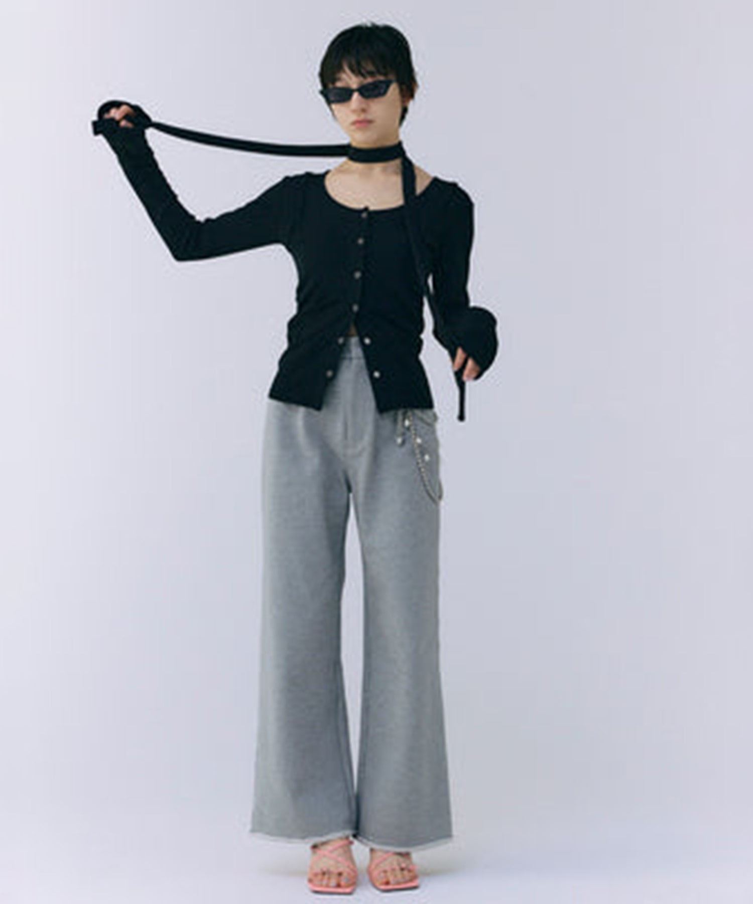 SCARF CHOKER TOPS JOSEMOON