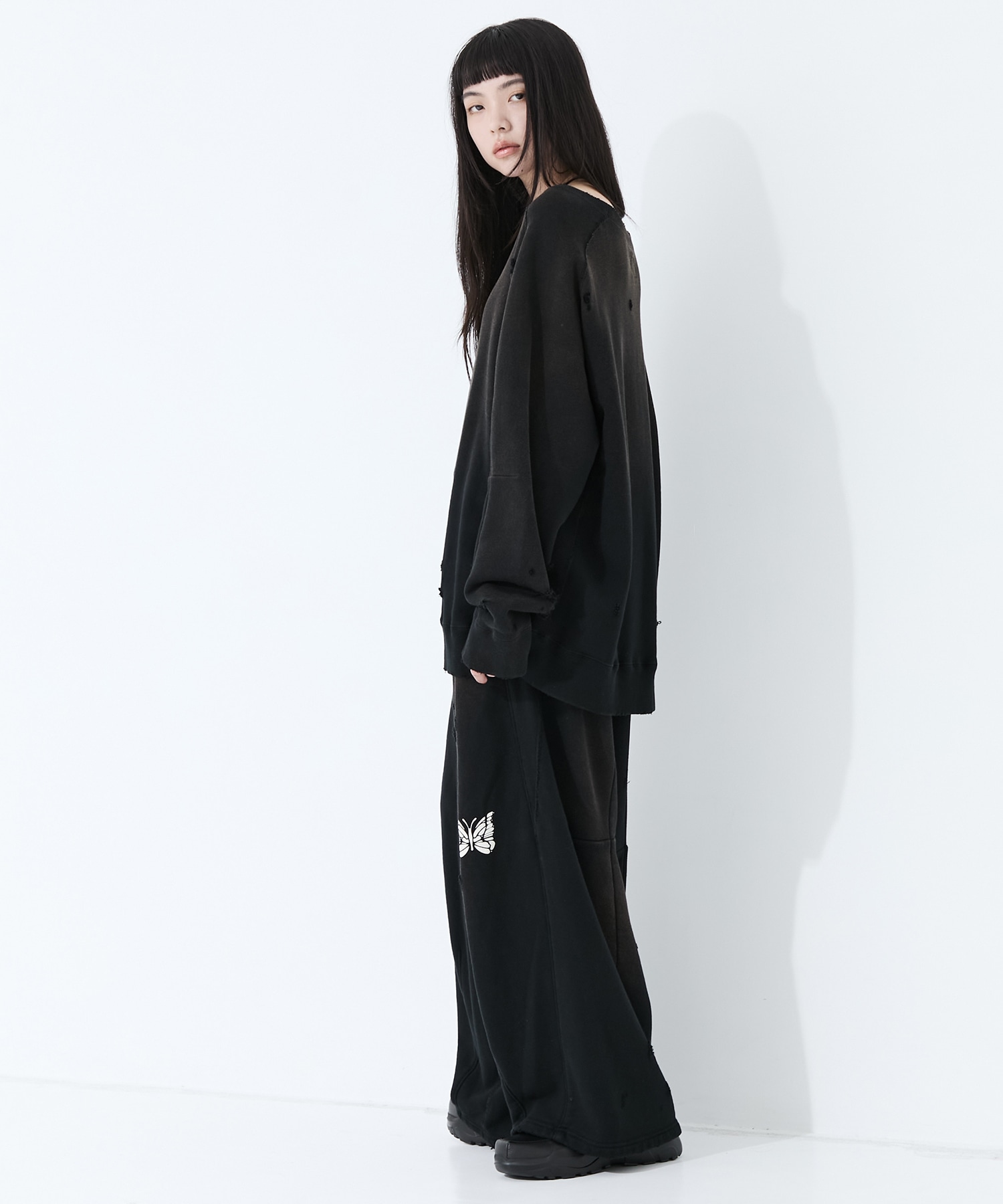 Deconstructed Sweat Shirt  Cotton French Terry Needles