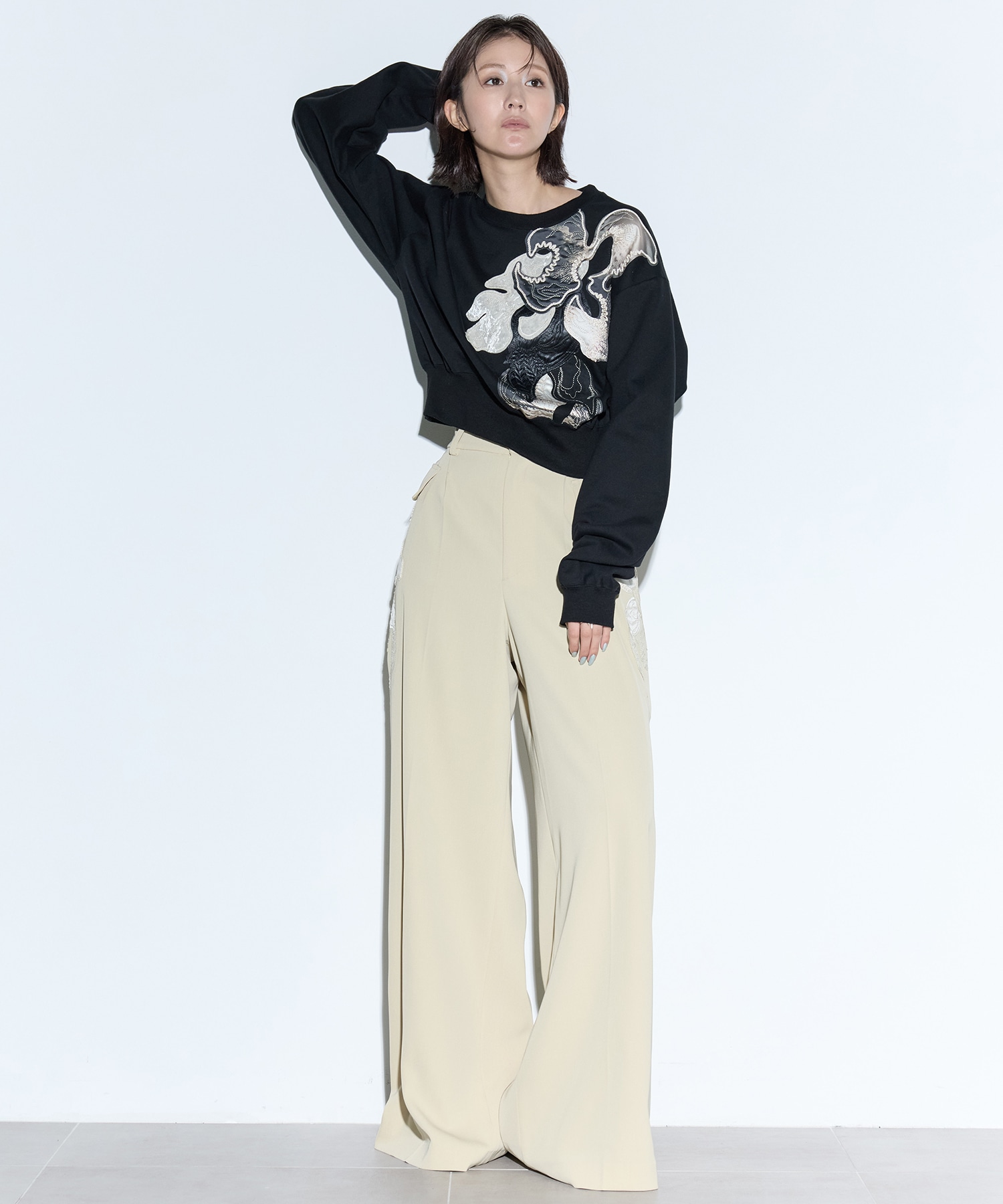 Patchwork embroidered sweatshirt MURRAL