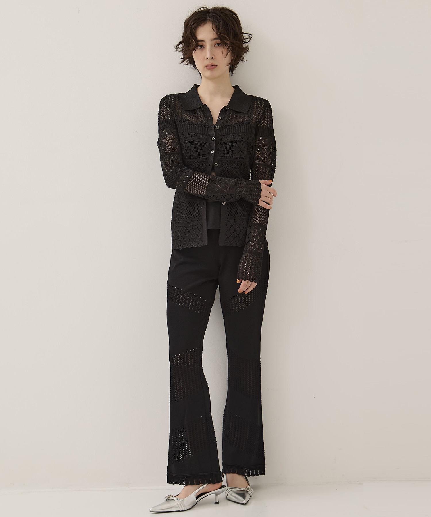 Flower Lace Knit Top EMILY ODA