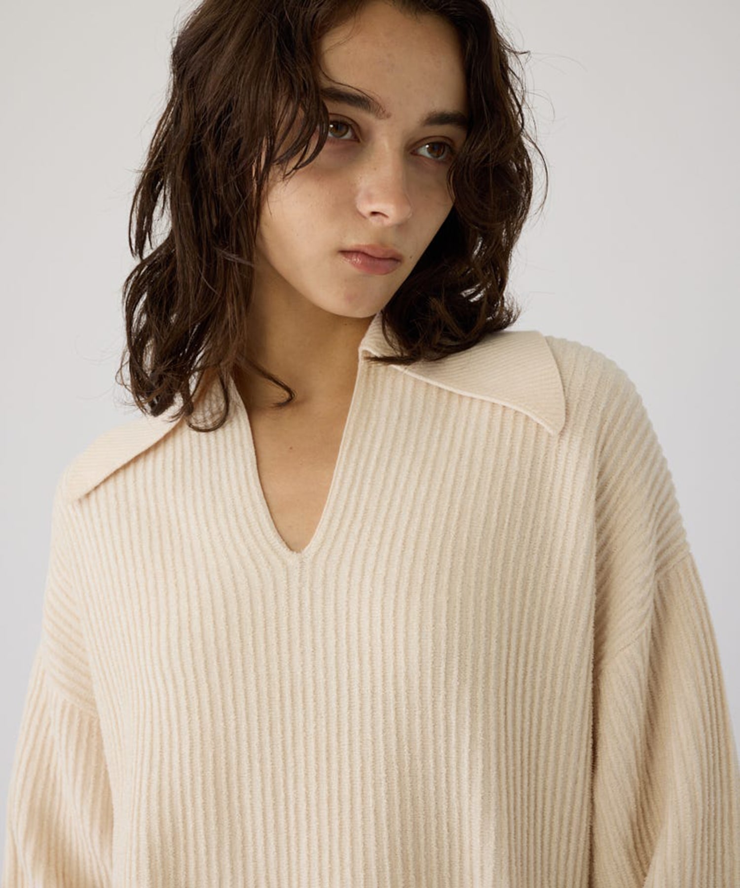 Basic coller rib pullover RIM.ARK