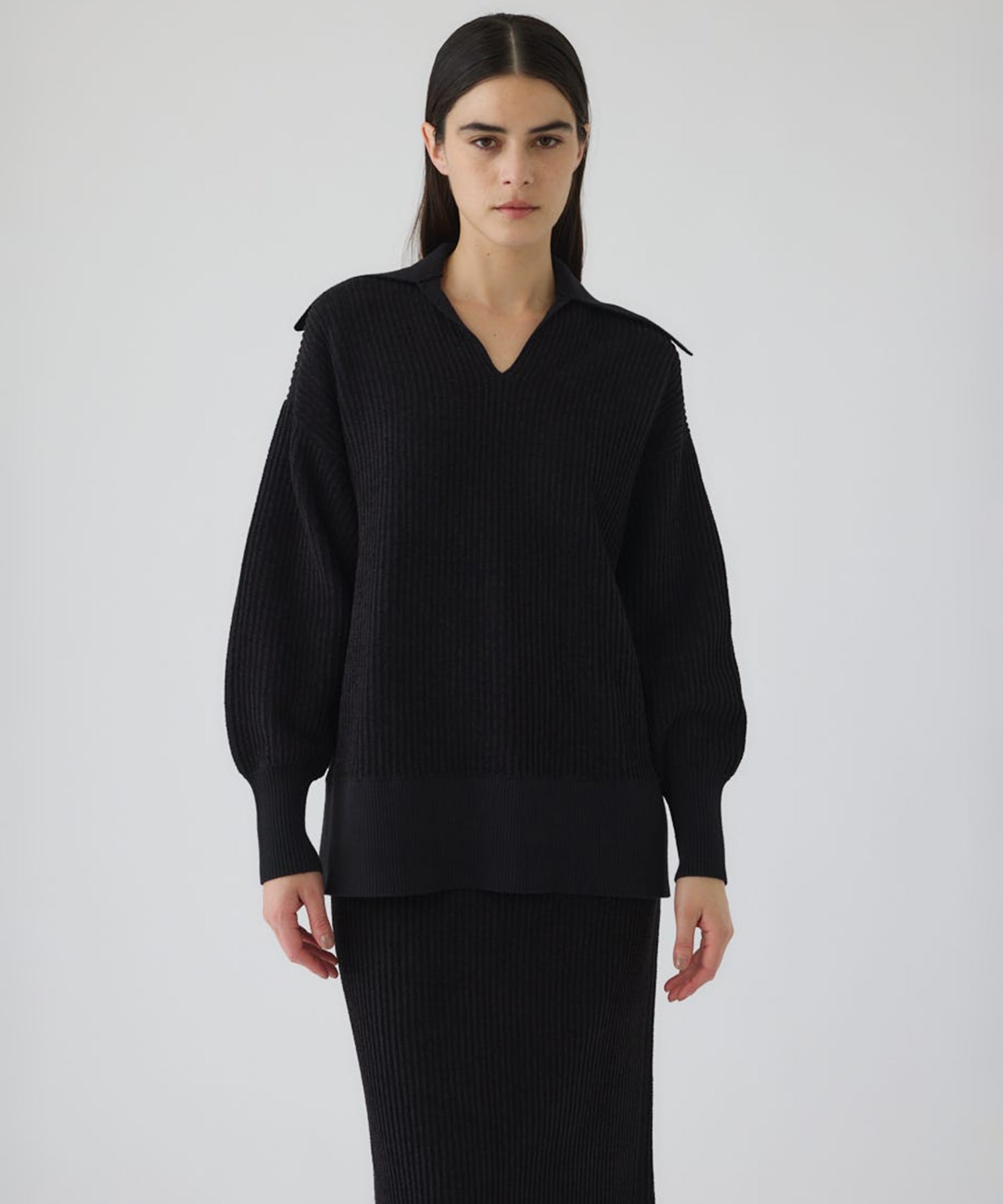 Basic coller rib pullover RIM.ARK