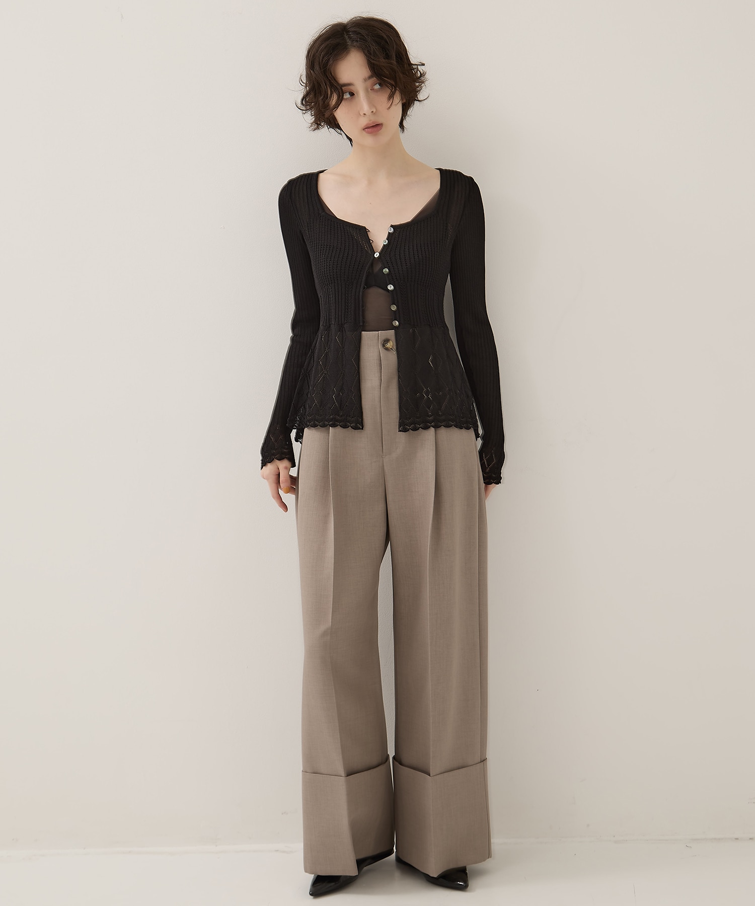 Lace Knit Cardigan EMILY ODA