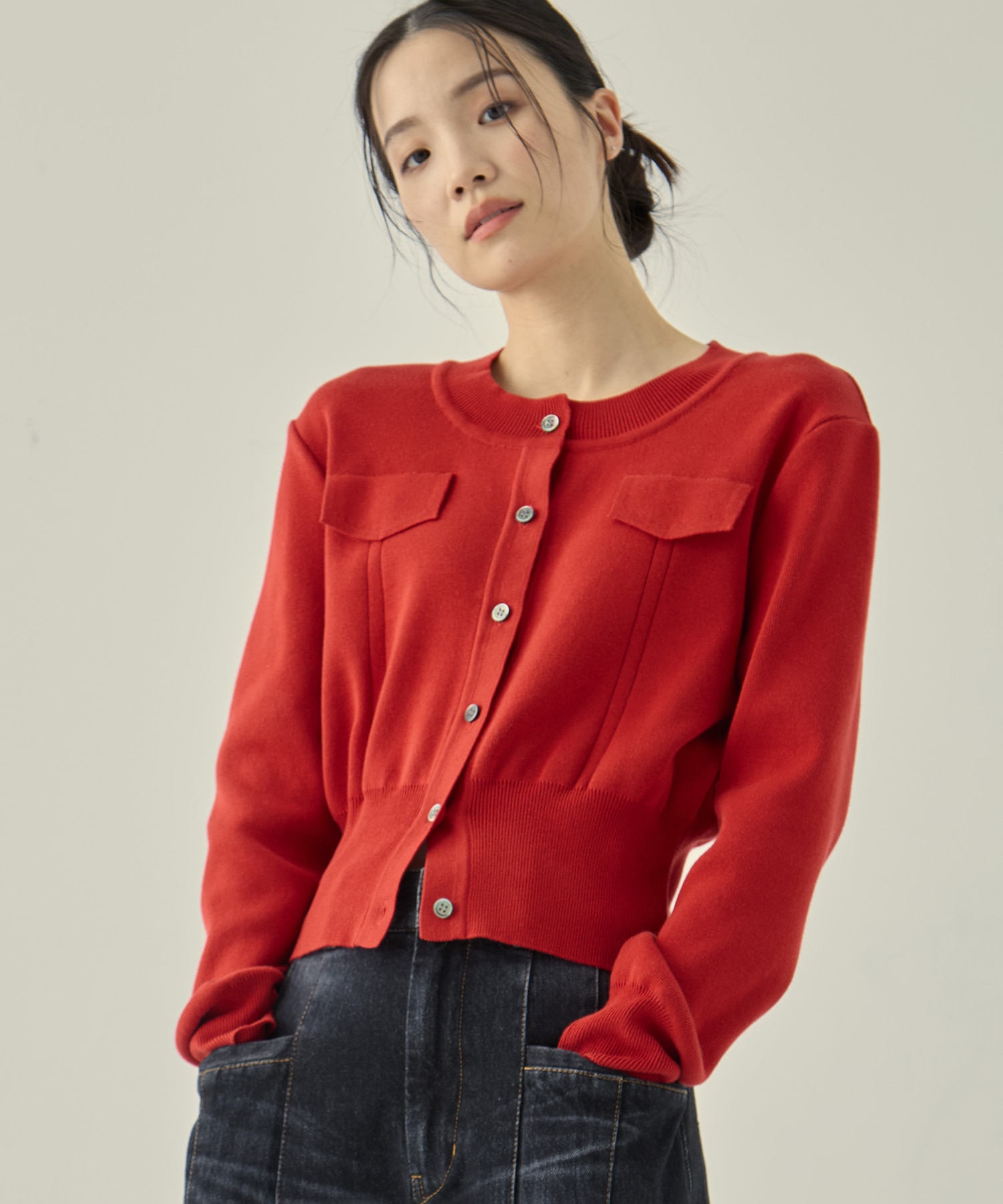 POCKET KNIT CARDIGAN STUDIOUS