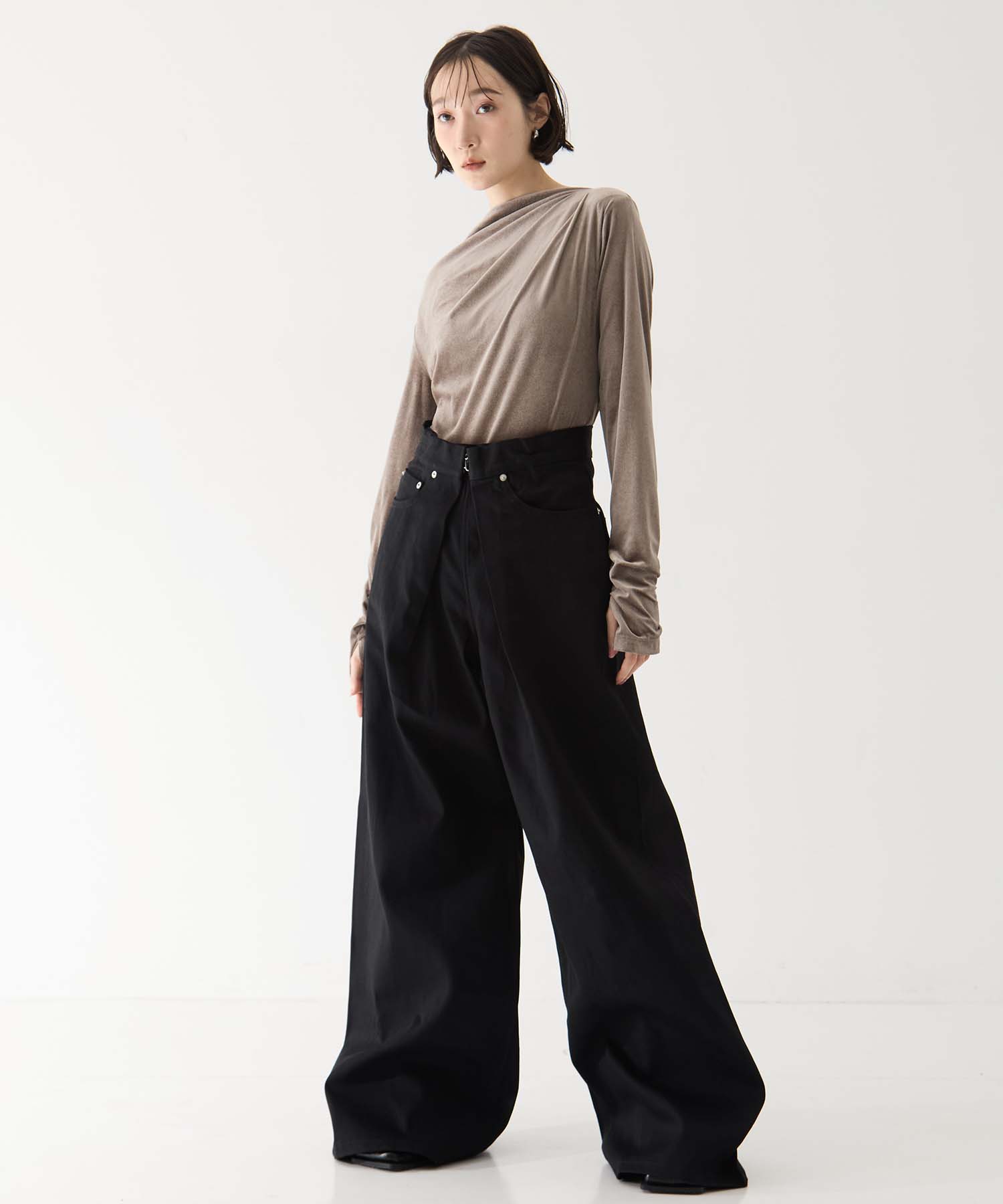 RIGID DENIM WIDE PANTS (SHORT LENGTH) JOHN LAWRENCE SULLIVAN