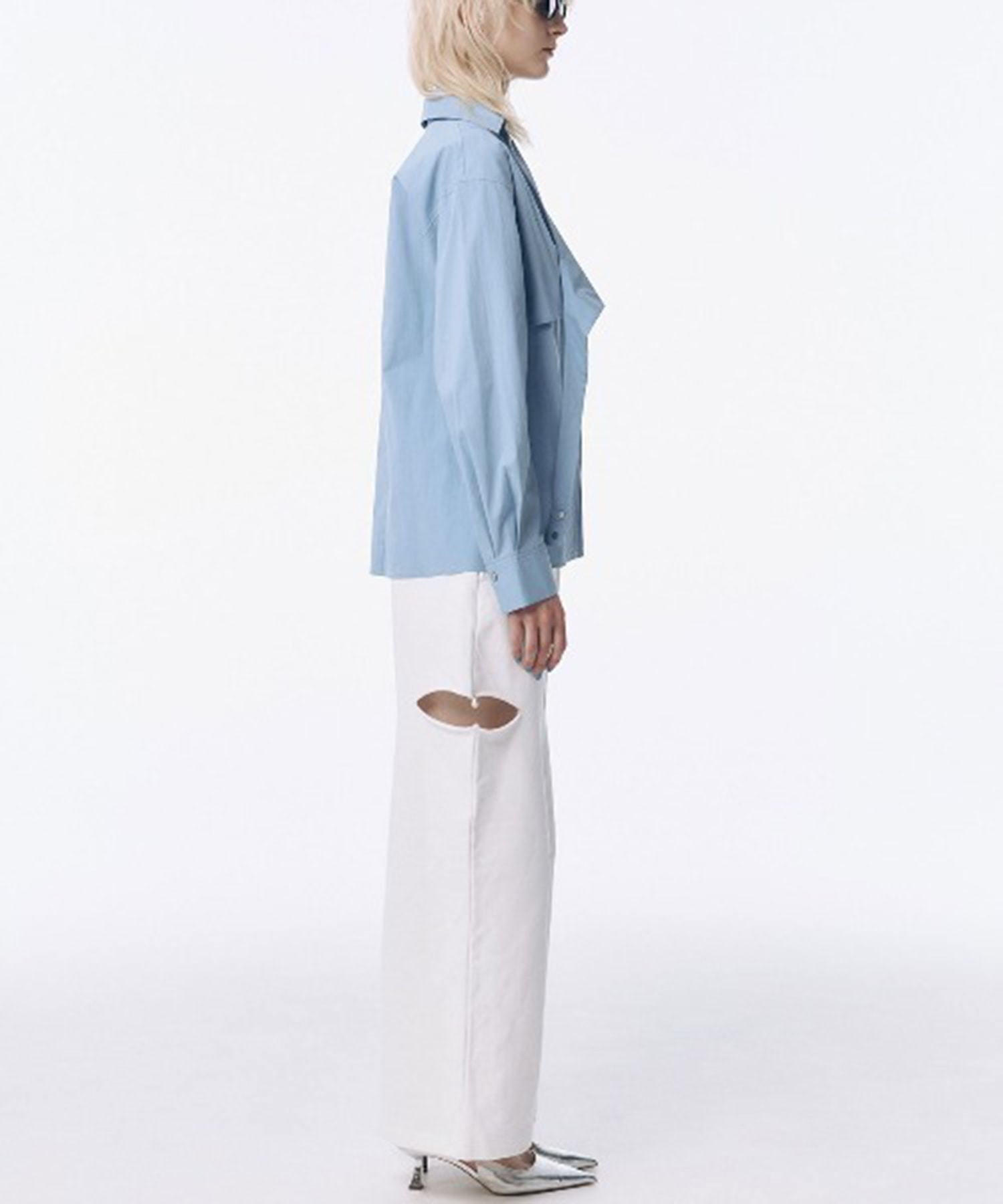 SLIT SWEAT PANTS with PEARL JOSEMOON