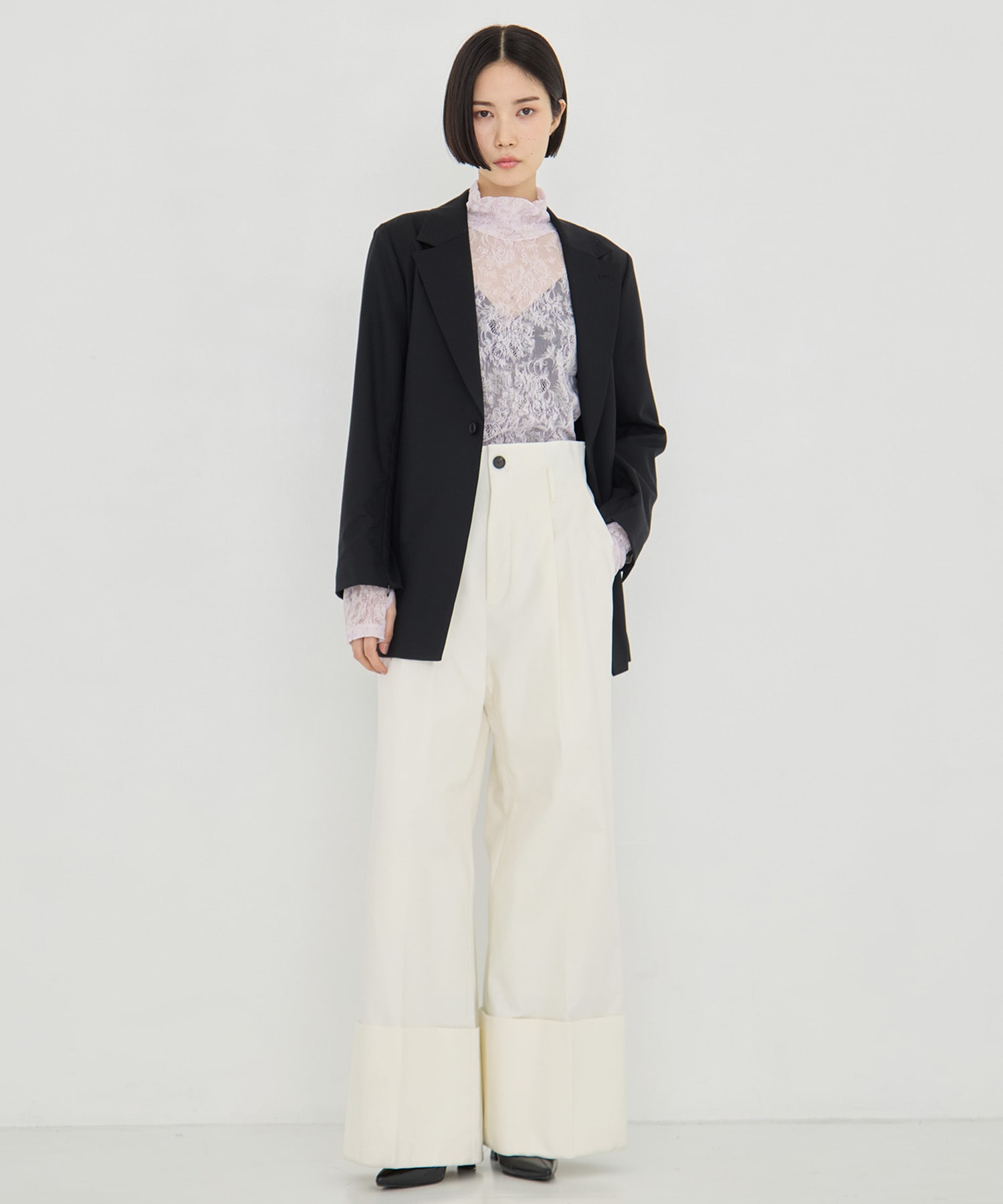 Wide Double Hem Trousers STUDIOUS