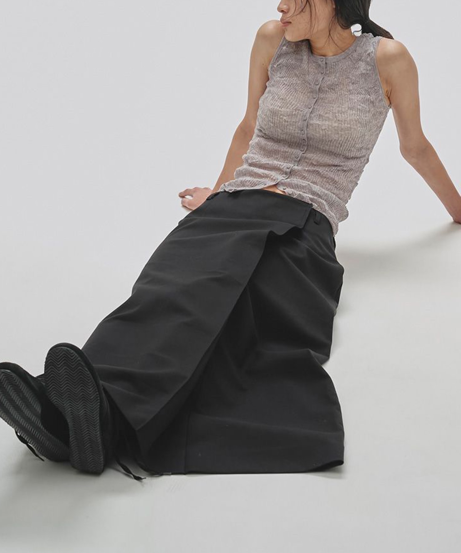 Twill Wrap Skirt TODAYFUL