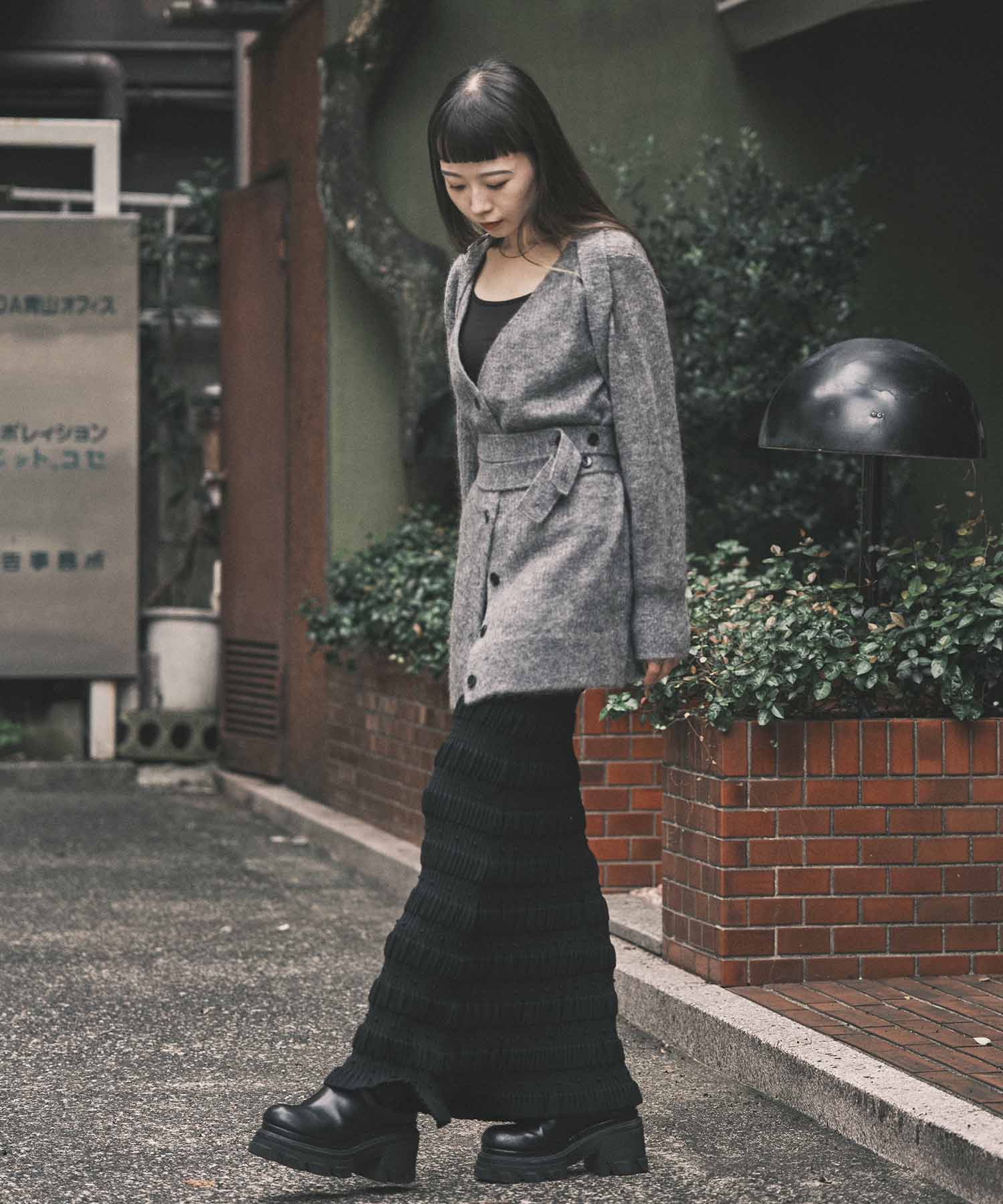 Stripe knit maxi skirt(36 BLACK): FETICO: WOMENS｜ STUDIOUS