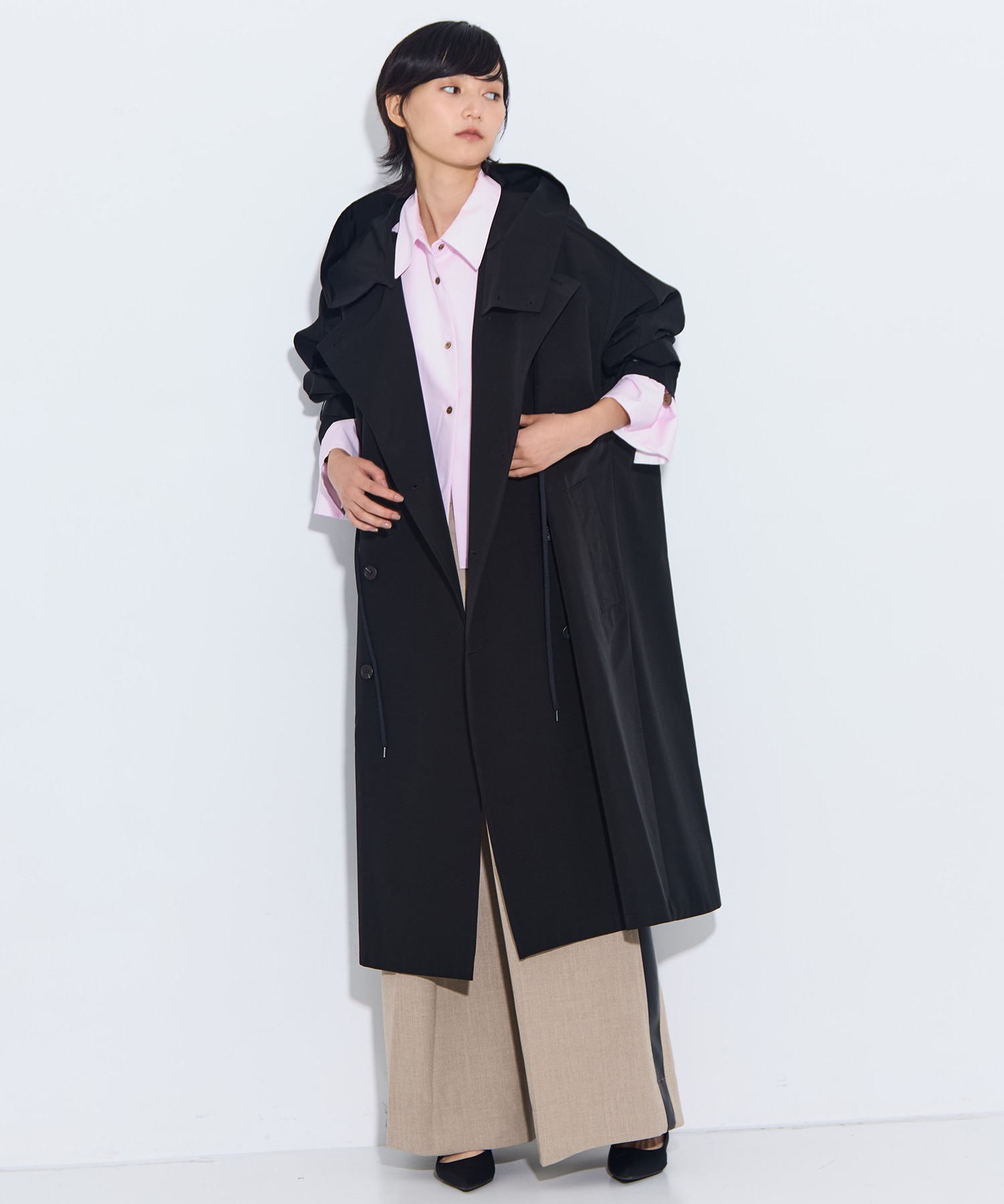 リサイクルシェルタフタ　トレンチコート VACHEMENT
