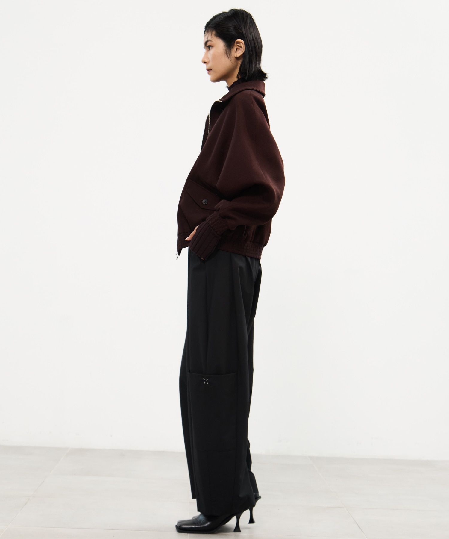 CAVARLY TWILL ZIP BLOUSON CINOH