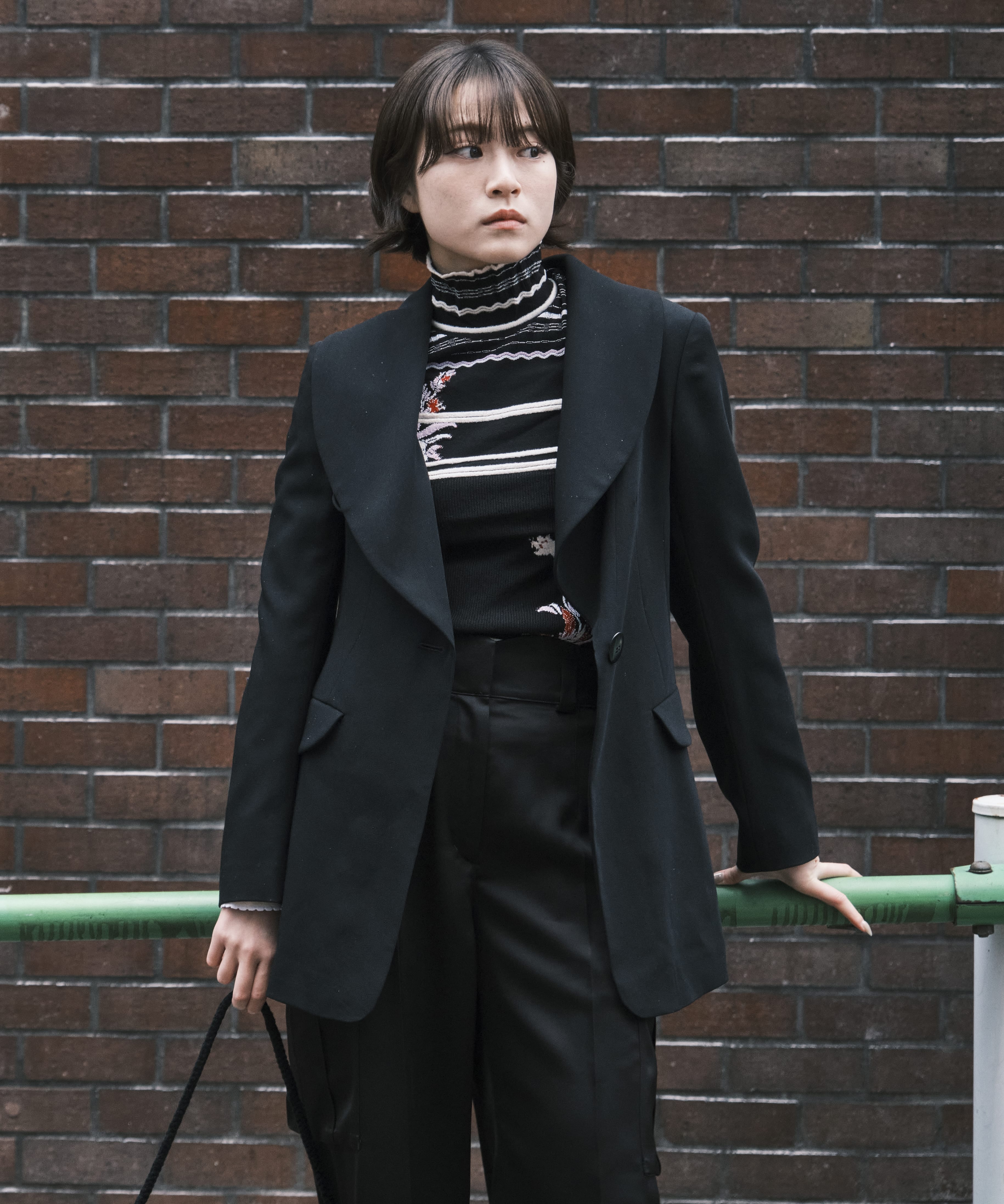 Wool Venetian Shawl Collar Jacket(1 BLACK): Mame Kurogouchi