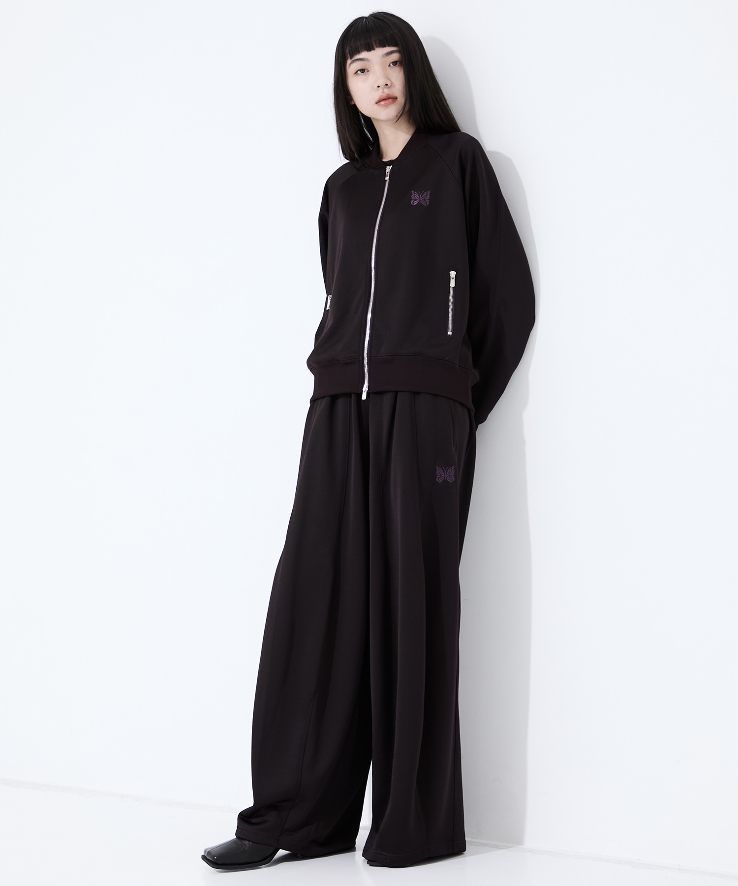 Dolman Sleeve Track Jacket - Bright Jersey Needles