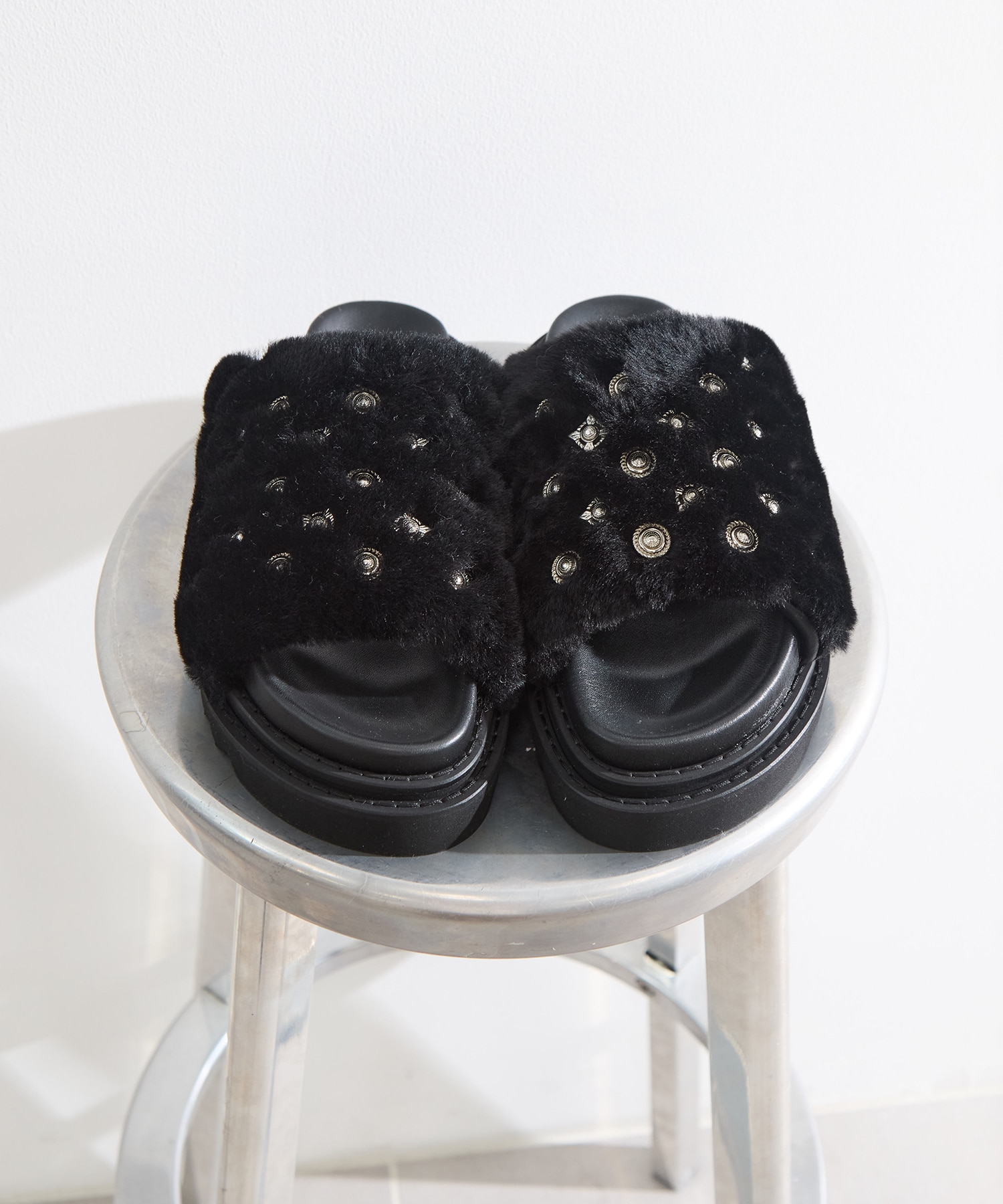 FUR CONCHO SANDALS TOGA