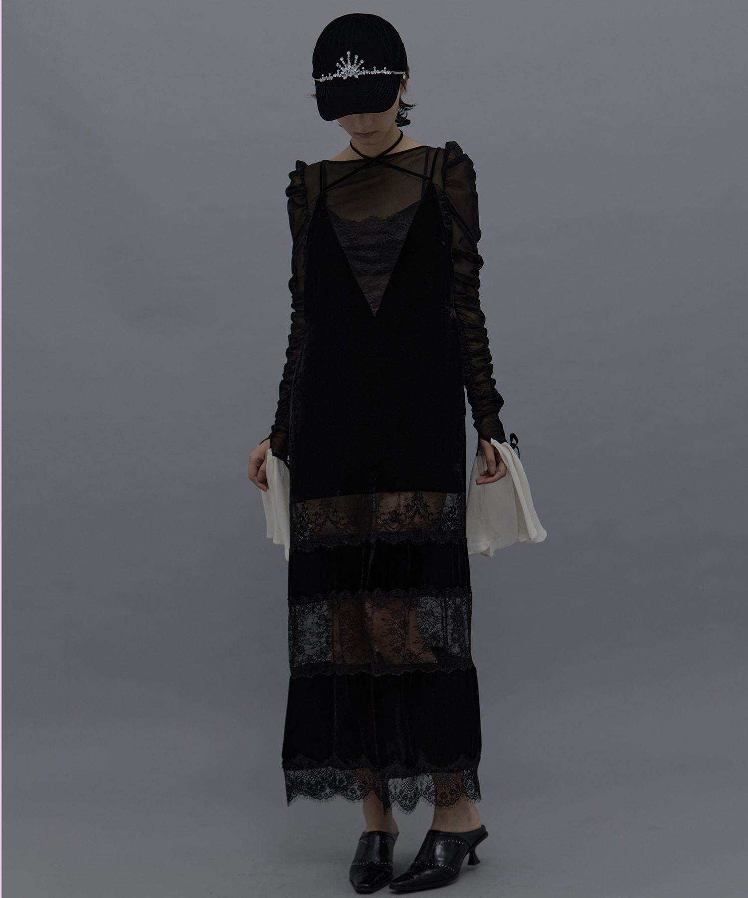 bijou tiara velvet cap tanakadaisuke