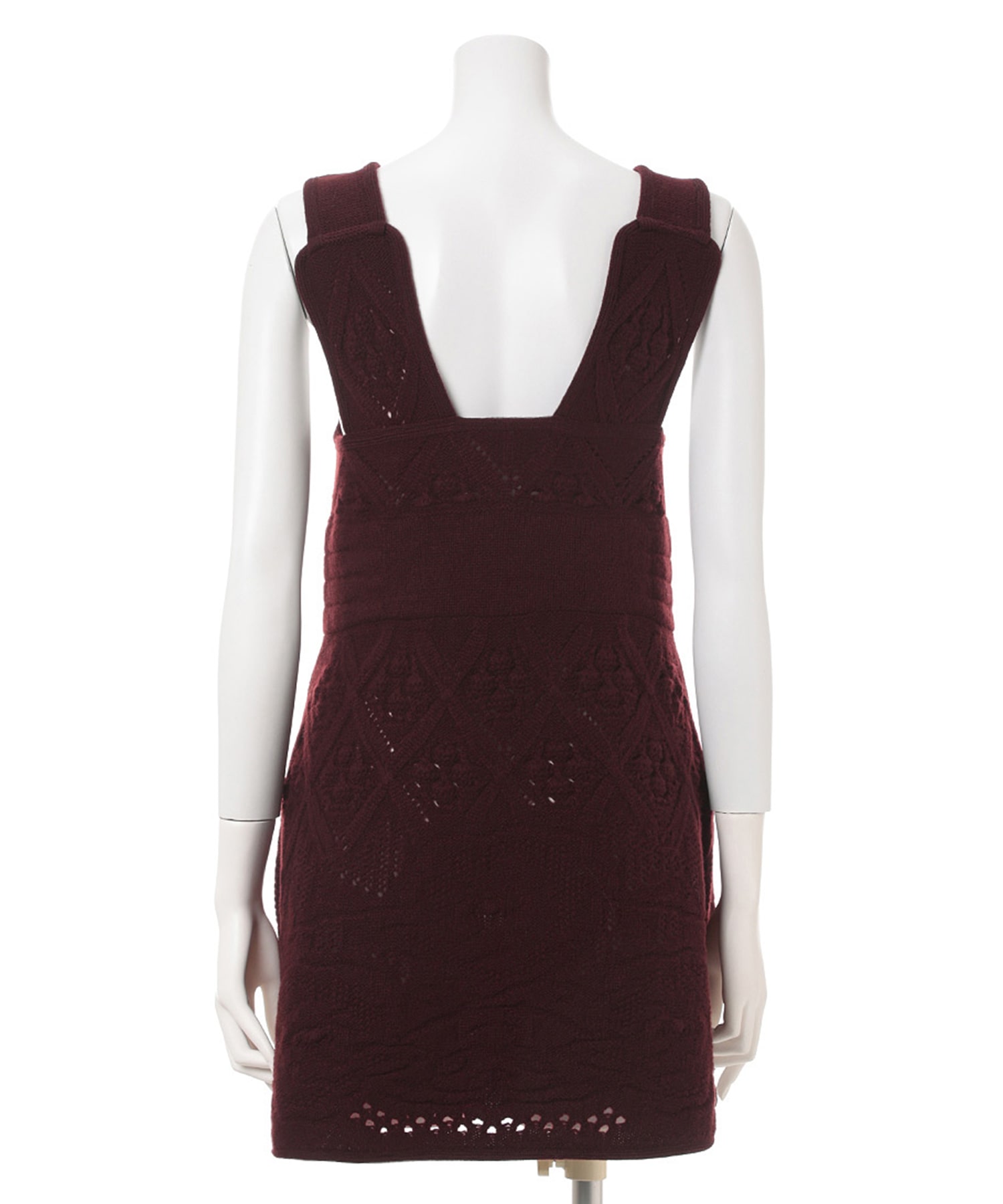 Multi Pattern Low Gauge Knitted Sleeveless Top Mame Kurogouchi