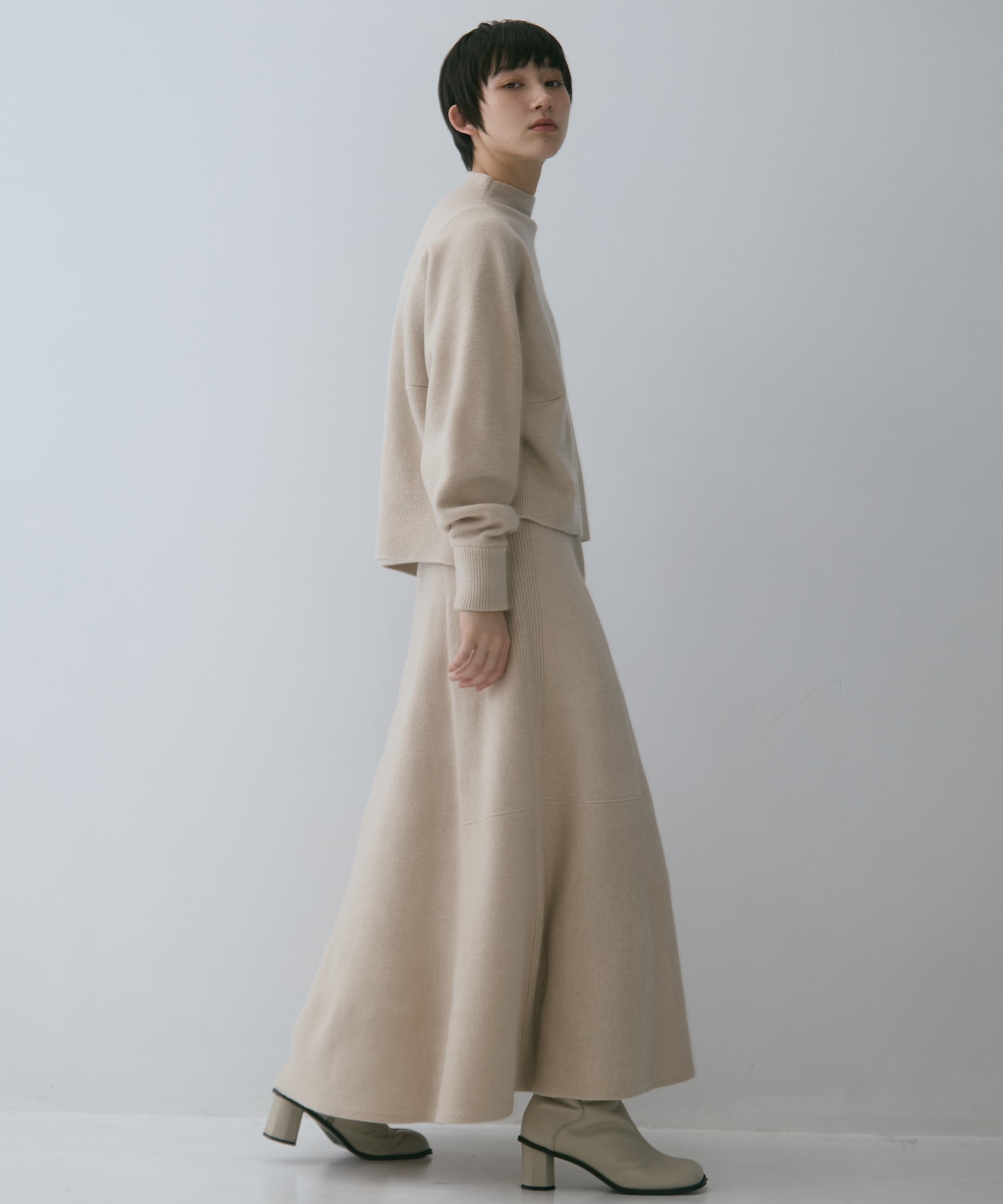 別注 CASHMERE BOAT NECK KNIT WRAPINKNOT