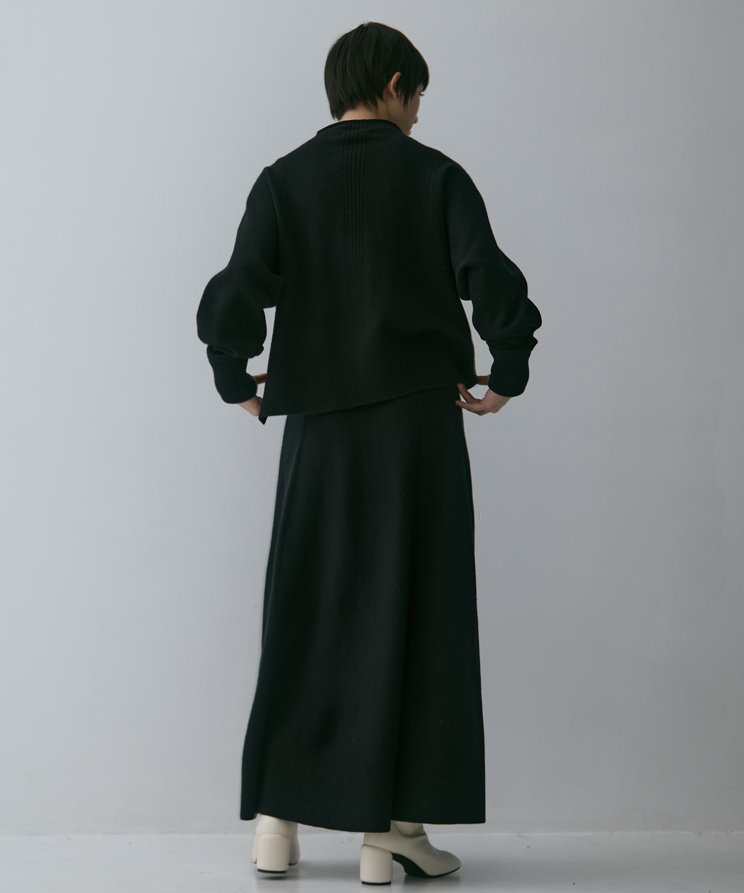 別注 CASHMERE BOAT NECK KNIT WRAPINKNOT