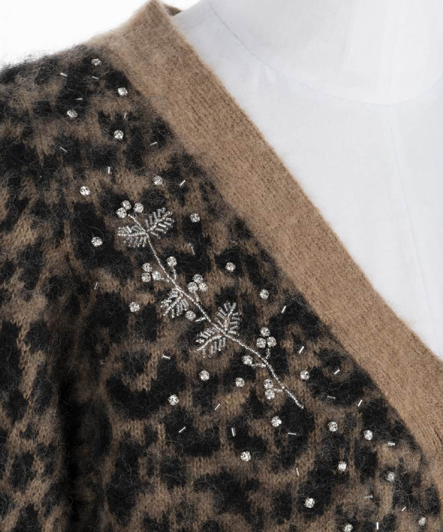 Jacquard-knit V-neck cardigan FETICO