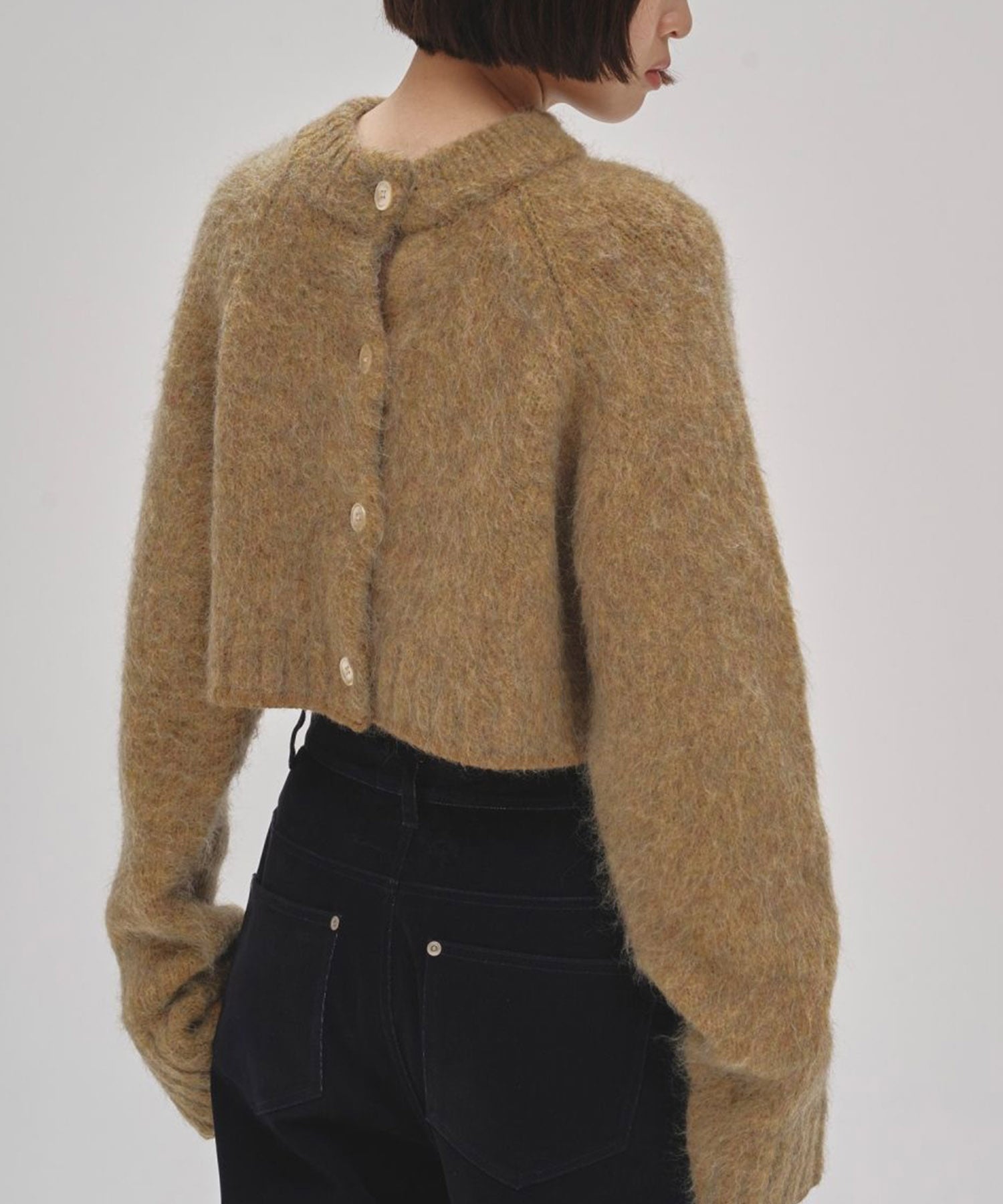 todayful Brushed Knit Cardigan オリーブ todayful Brushed Knit