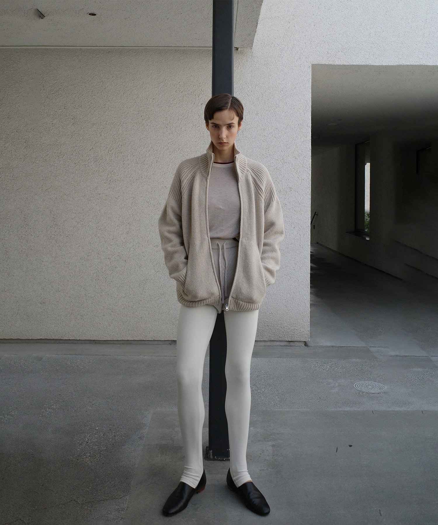 POCKET ZIP KNIT TOPS CLANE