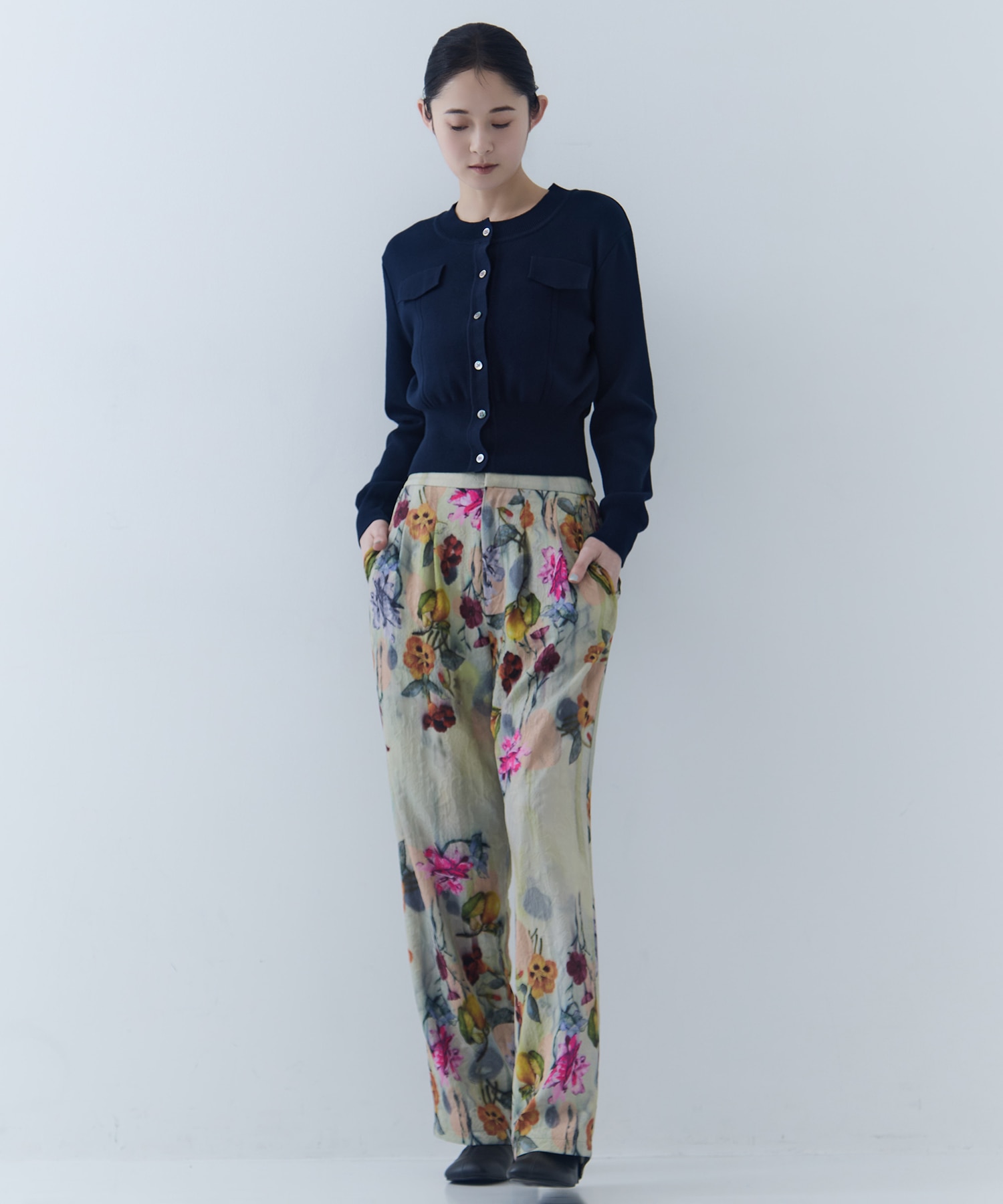 UND GRACE JACQUARD PRINT PANTS AMERI
