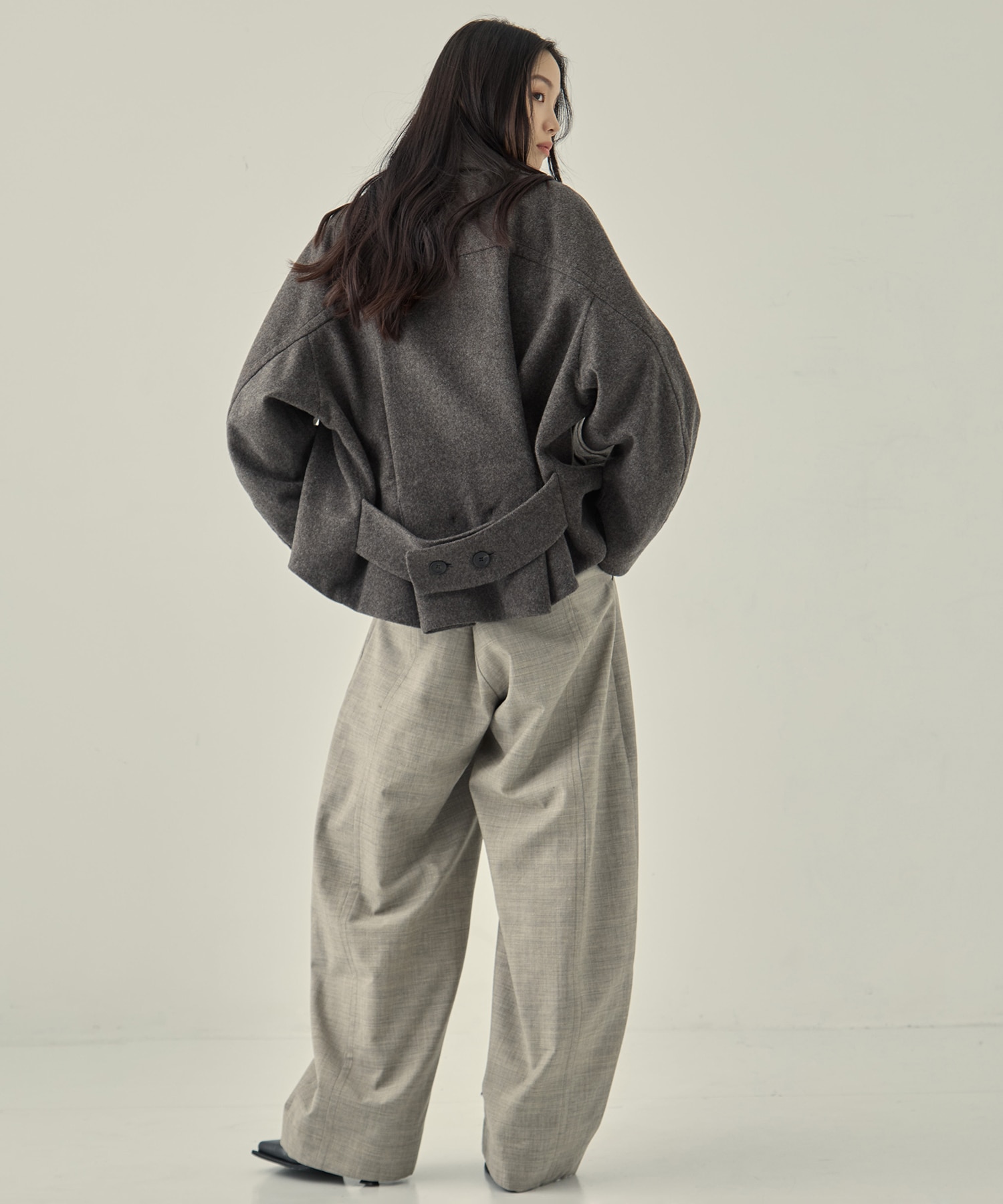 Stand Collar Wool Blouson STUDIOUS