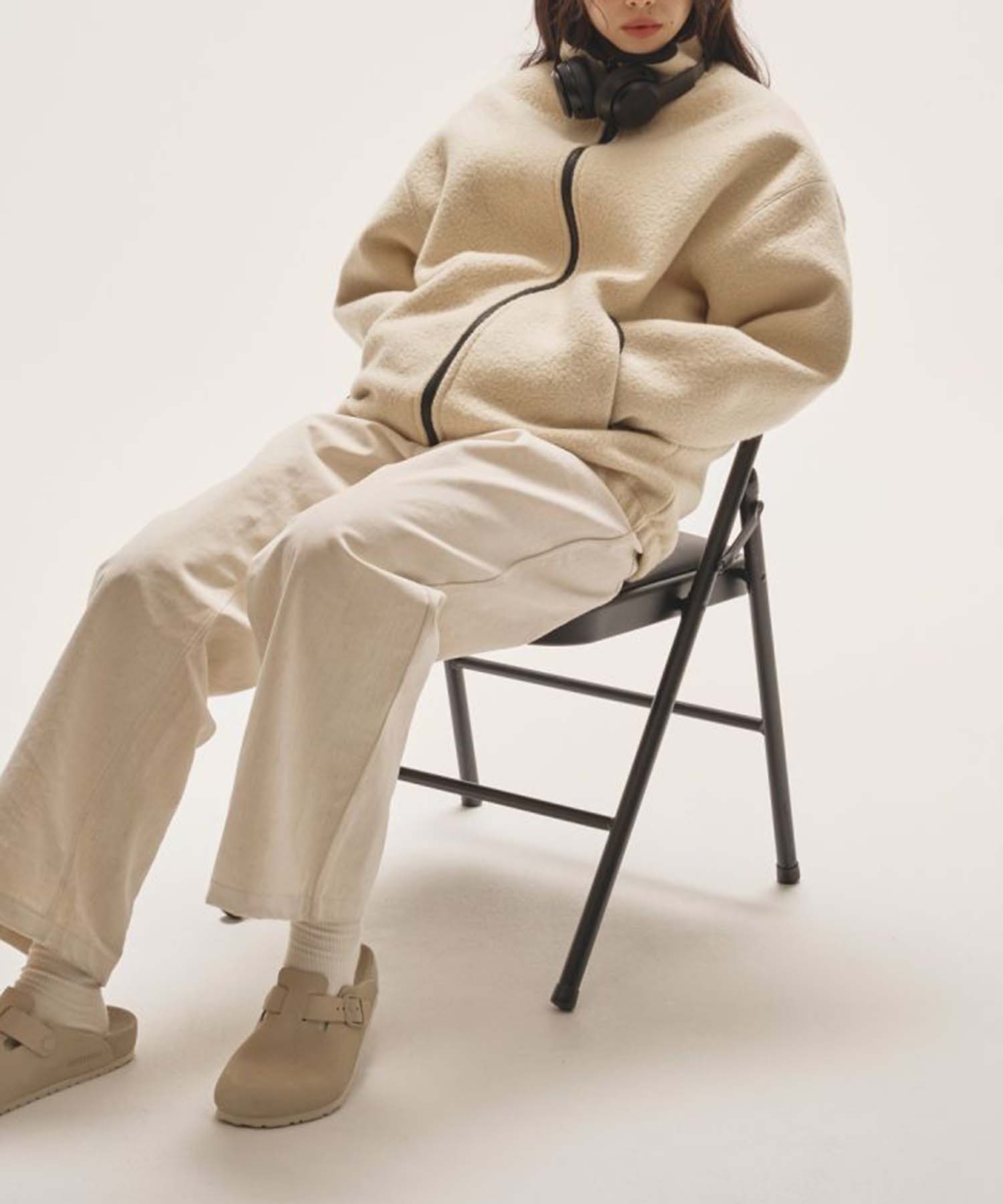 Wool Boa Zip Jacket TODAYFUL