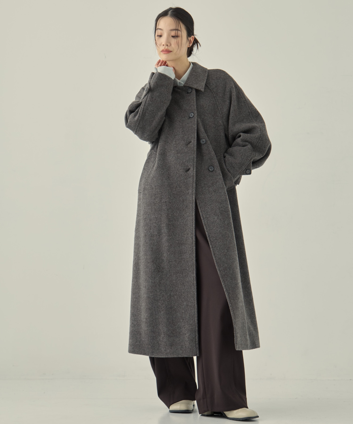Stand Collar Wool Coat STUDIOUS