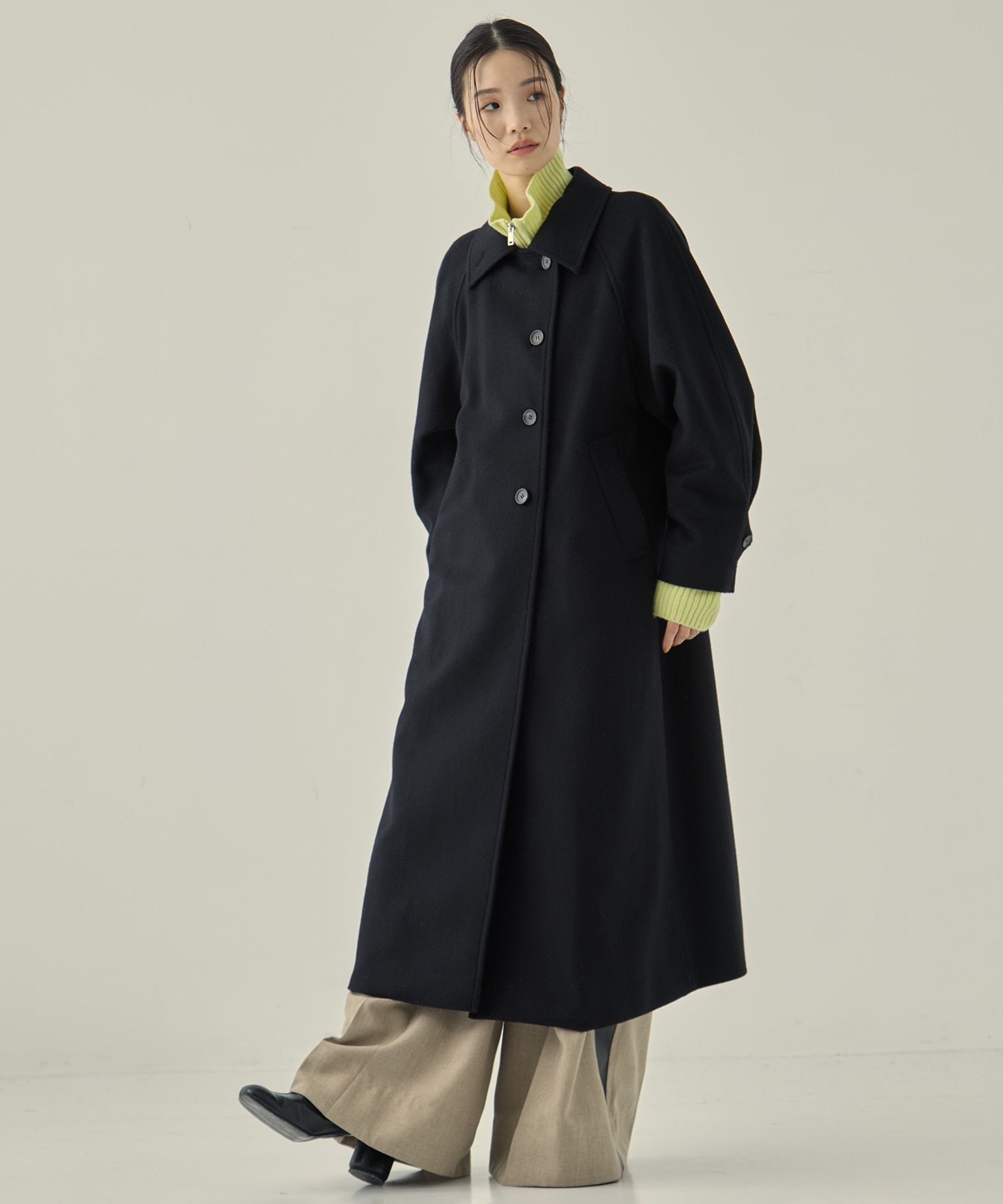 Stand Collar Wool Coat STUDIOUS