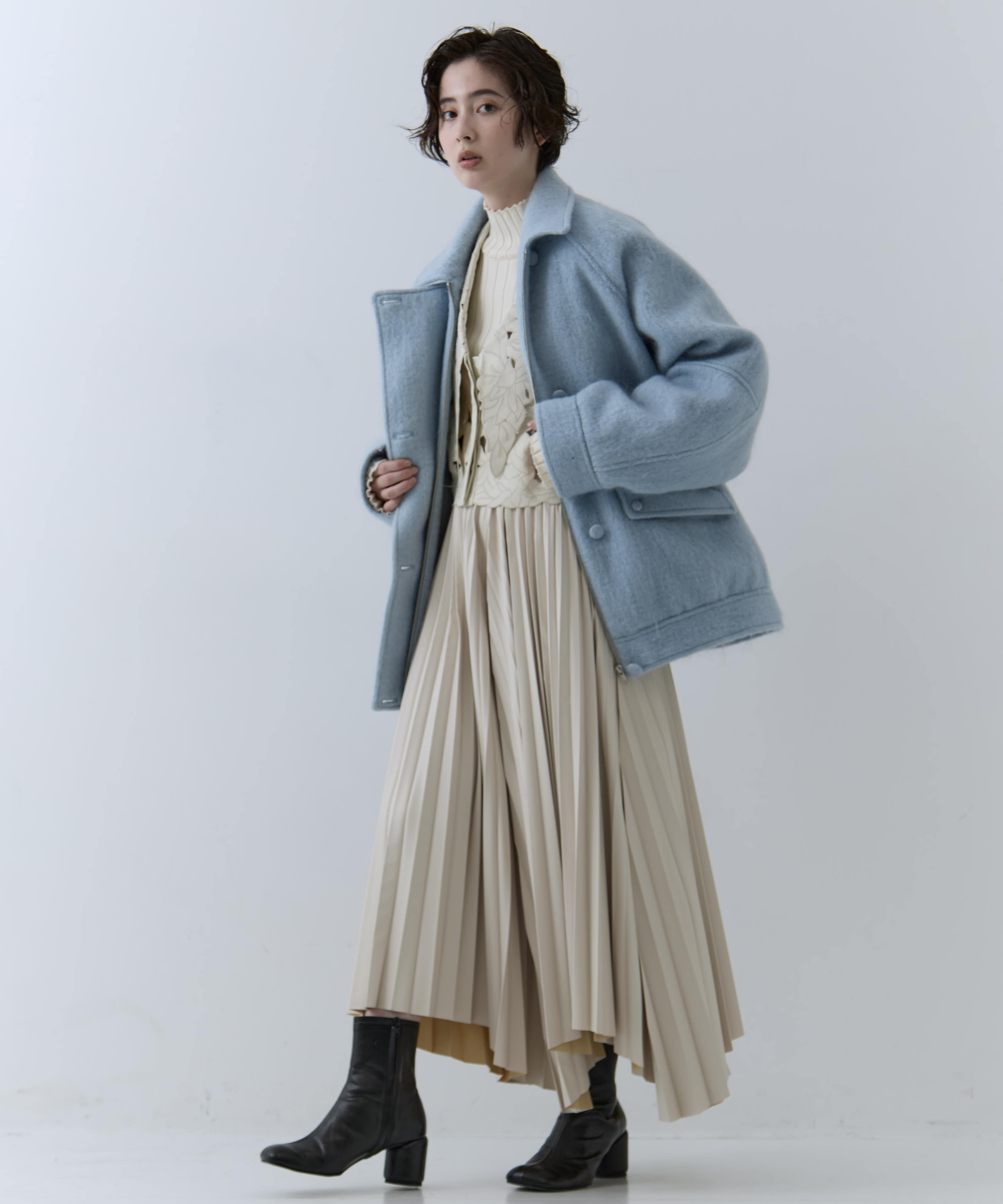 UND MOHAIR SHAGGY FLIGHT JACKET AMERI