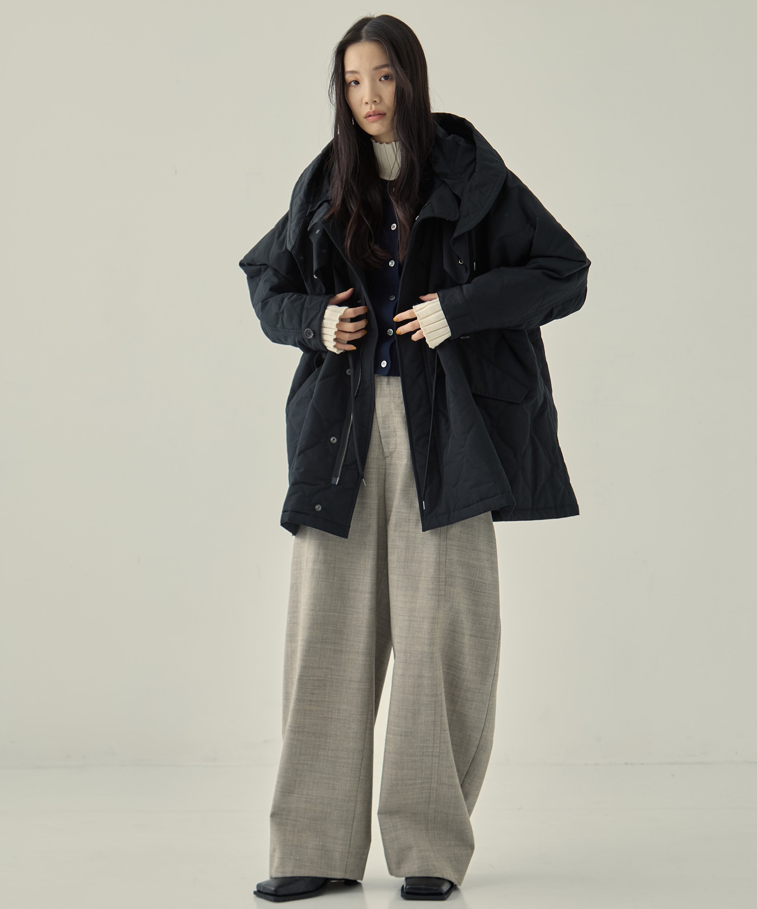 リサイクル60/40クロスキルティング モッズコート VACHEMENT