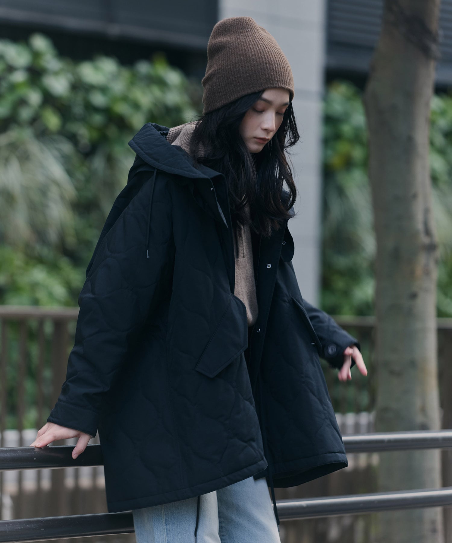 リサイクル60/40クロスキルティング モッズコート VACHEMENT