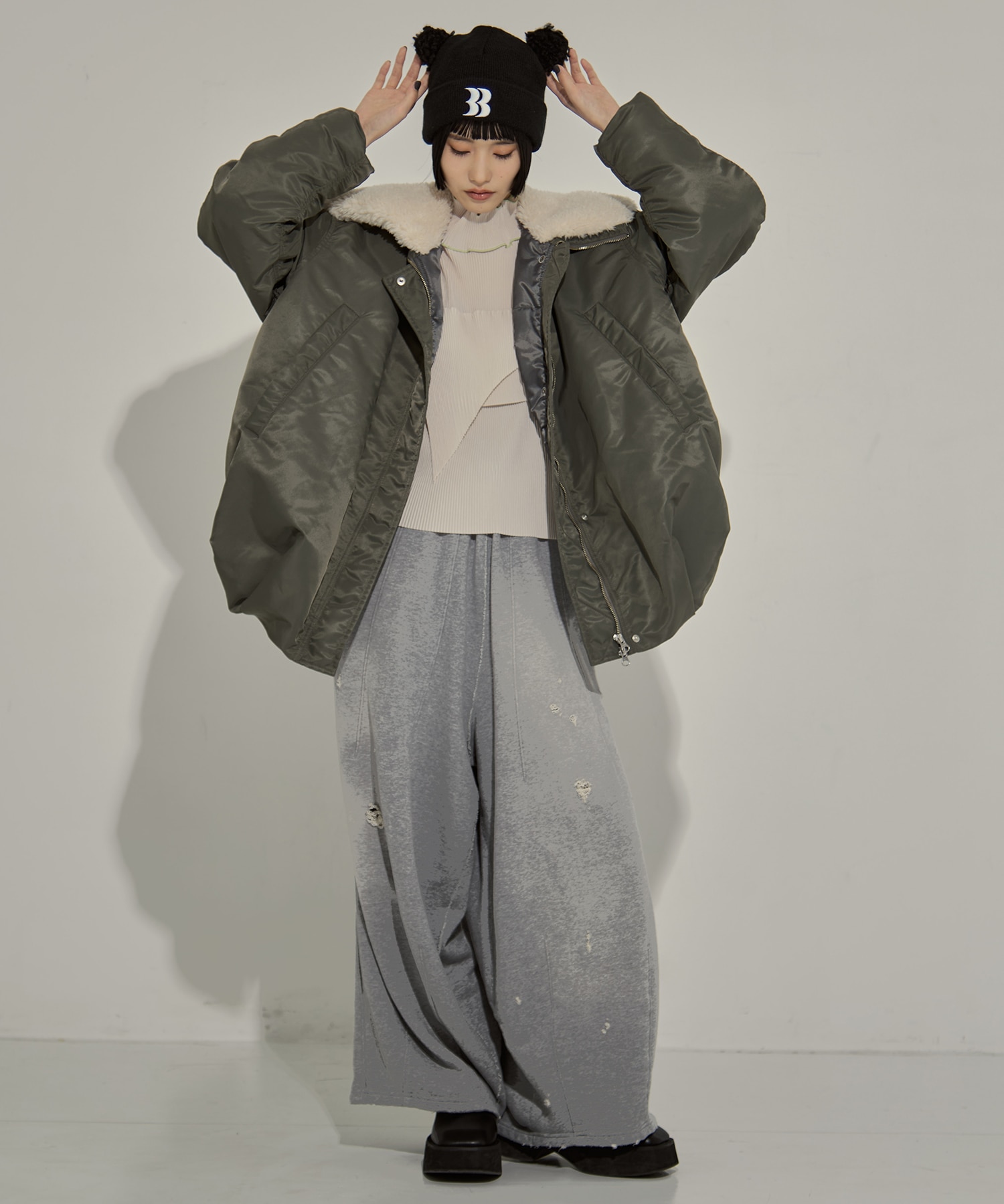 Removable Bear Ear Beanie BASICKS