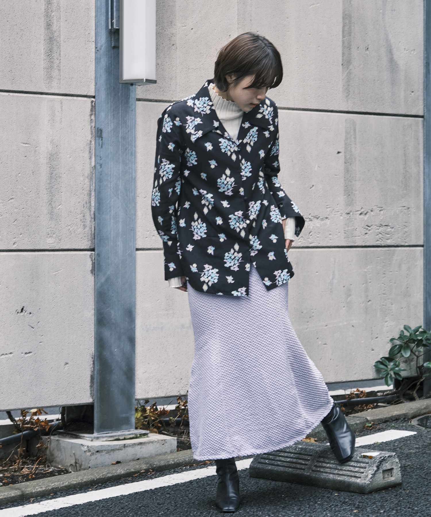 Floral Motif Printed Shirt Mame Kurogouchi