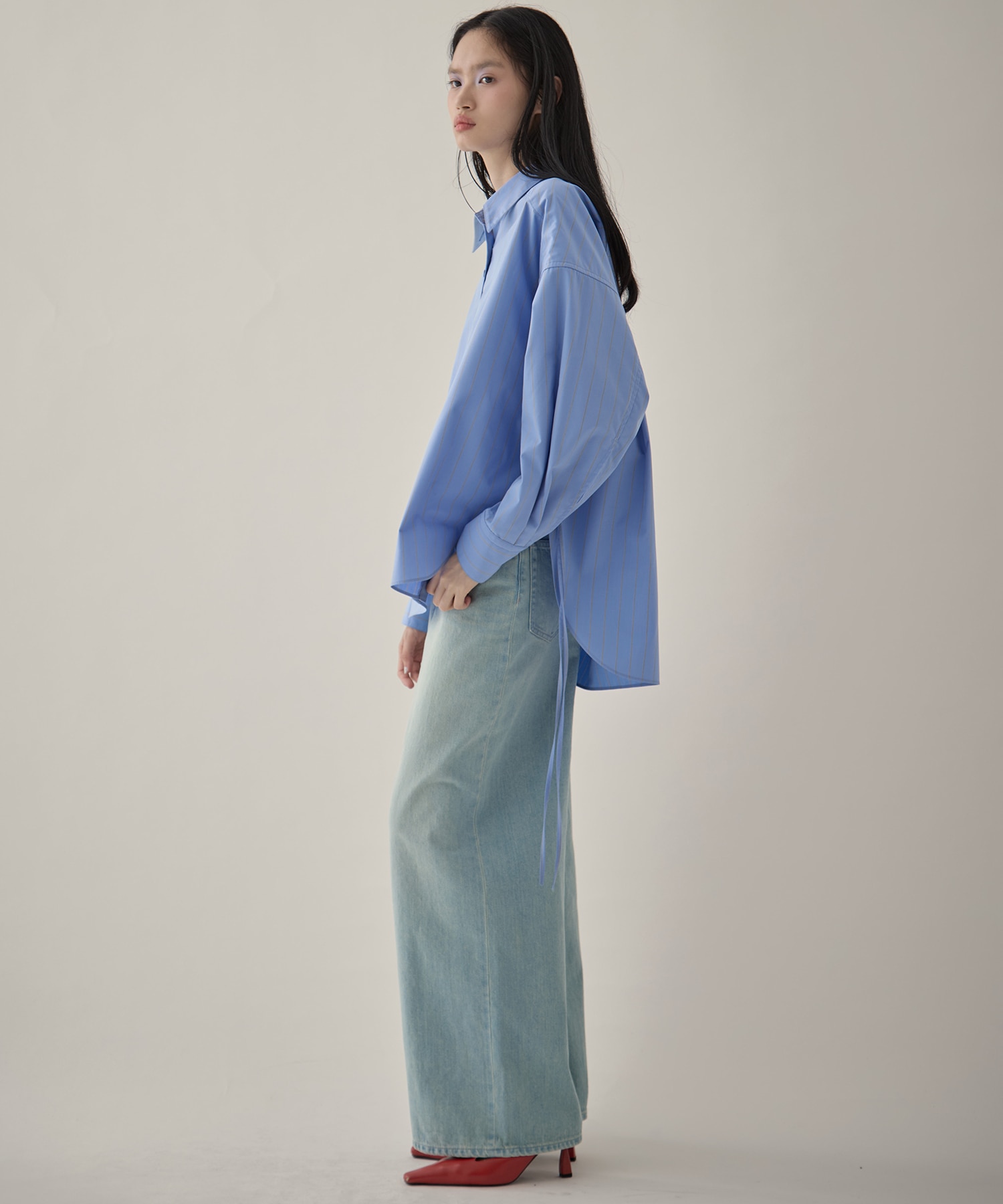 【新色】Wide Stripe 2way Shirt STUDIOUS