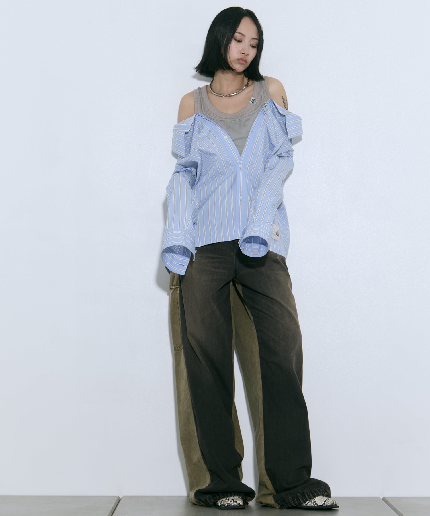 LAYERED STRIPE SHIRTS Maison MIHARA YASUHIRO