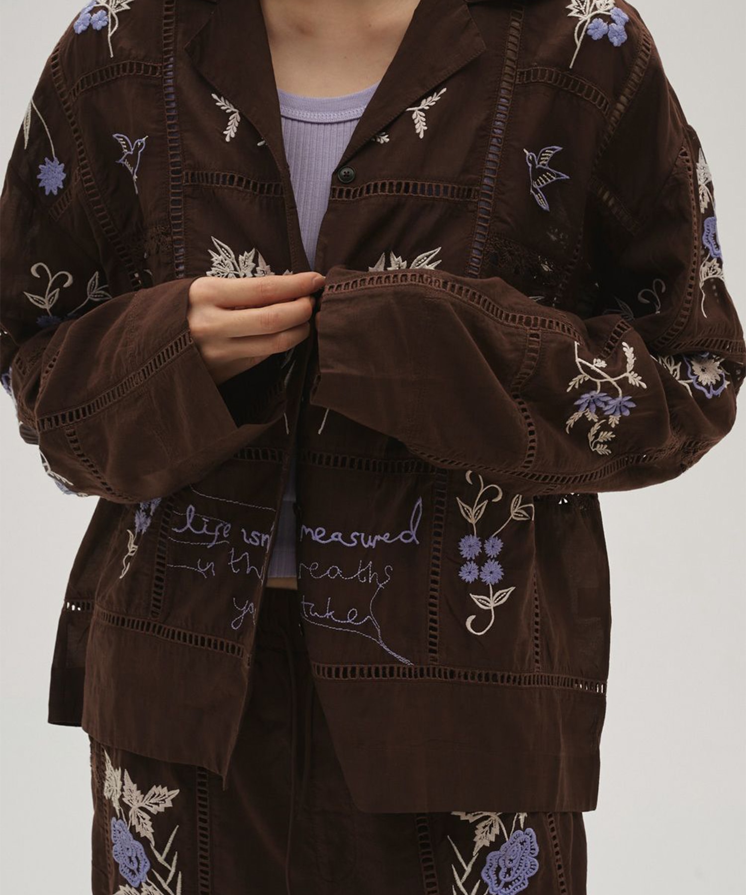 Embroidery Patchwork Shirts TODAYFUL