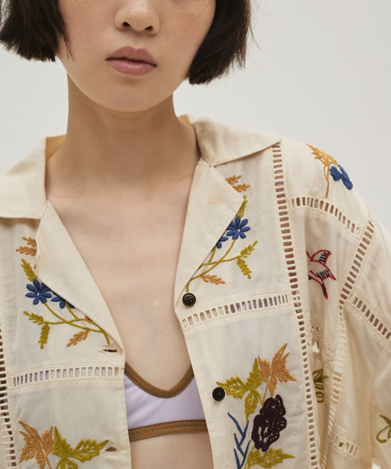 Embroidery Patchwork Shirts TODAYFUL