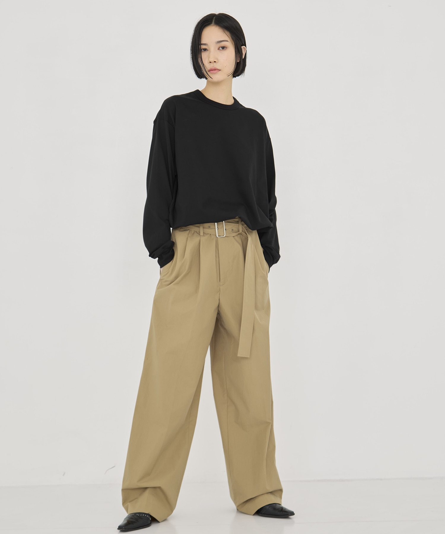 DRAWSTRING LONG TEE CINOH
