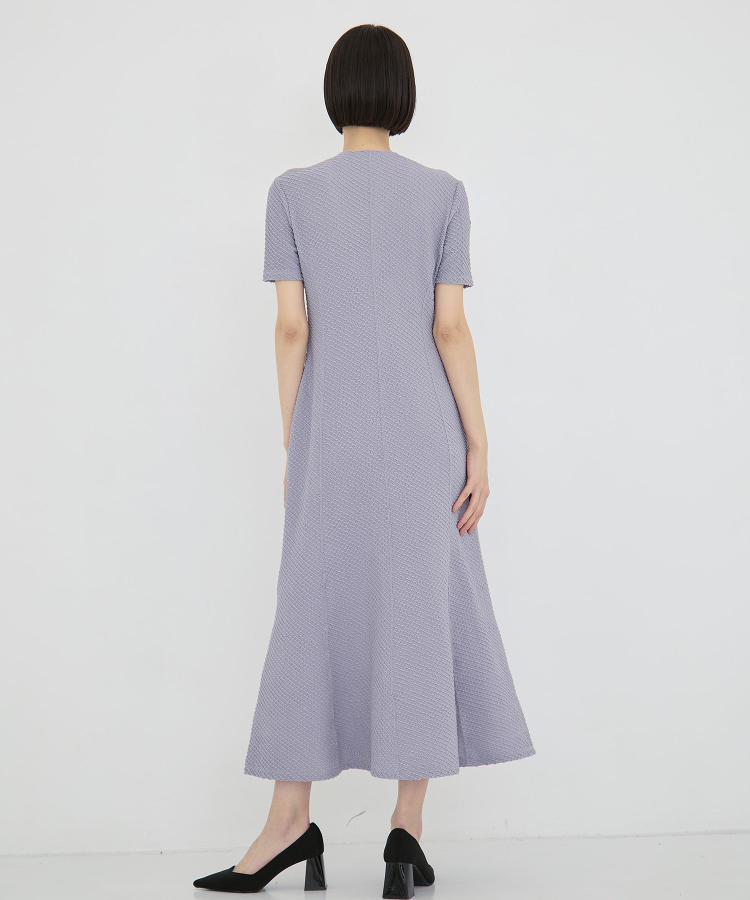 Shirring Jersey Jacquard Dress Mame Kurogouchi