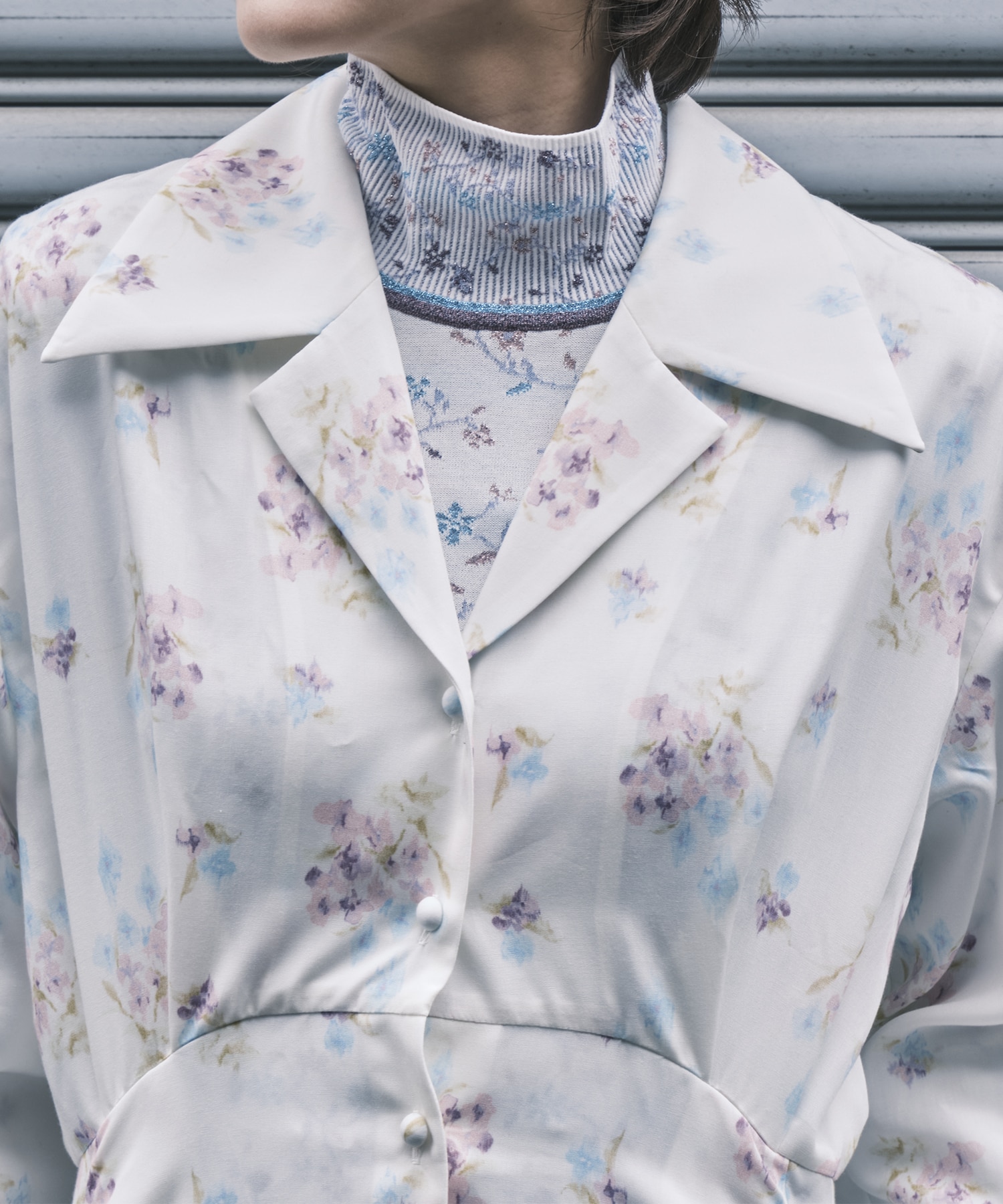 Floral Motif Printed Dress Mame Kurogouchi