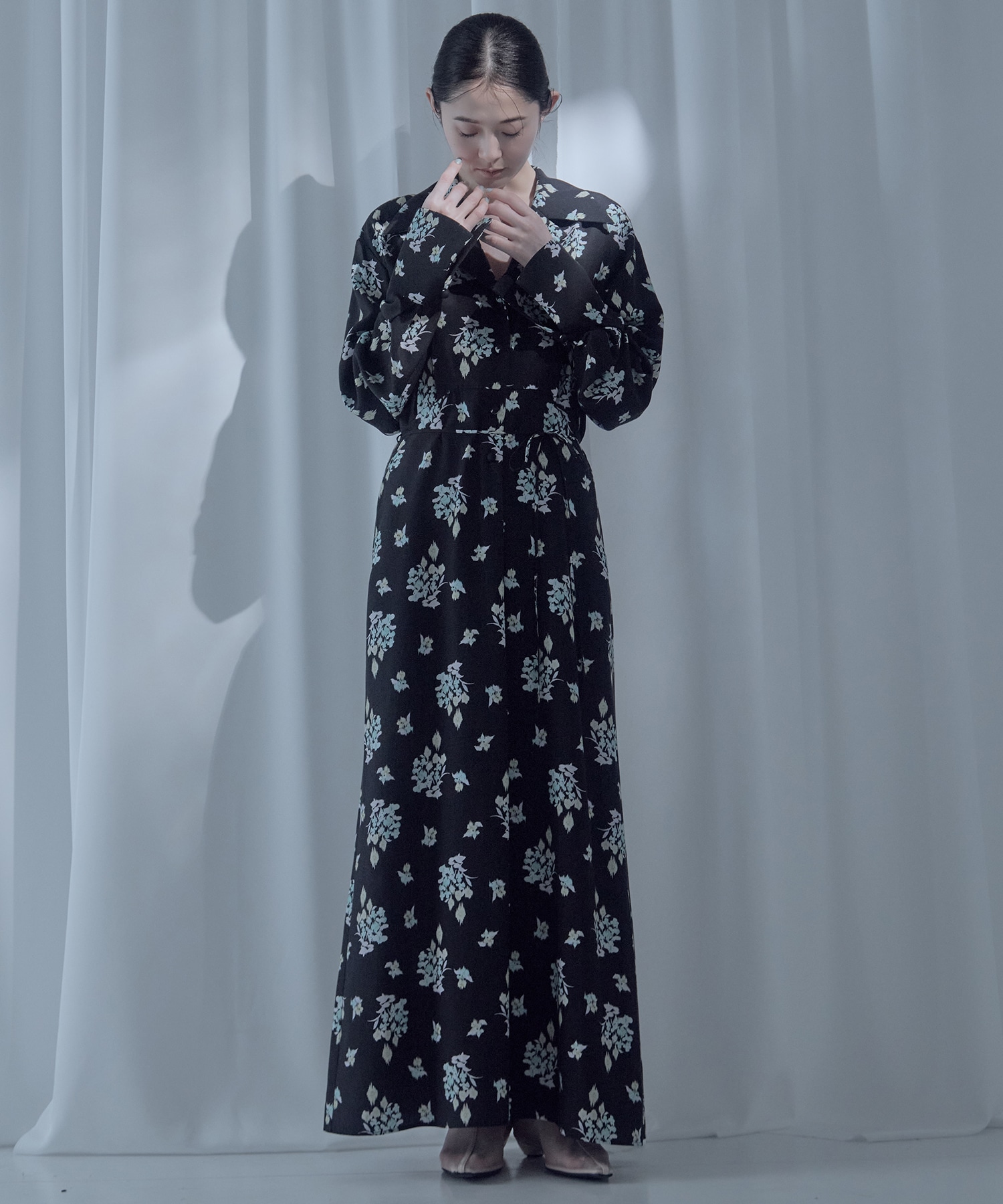 Floral Motif Printed Dress Mame Kurogouchi