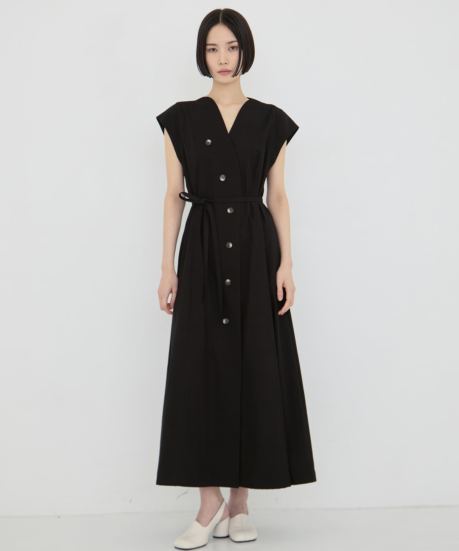 Sesilia asymmetry panel dress AKIRANAKA