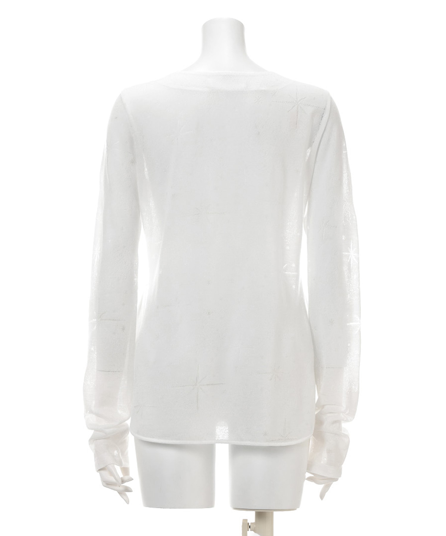 Starry Jersey Square Neck Sheer Top Mame Kurogouchi