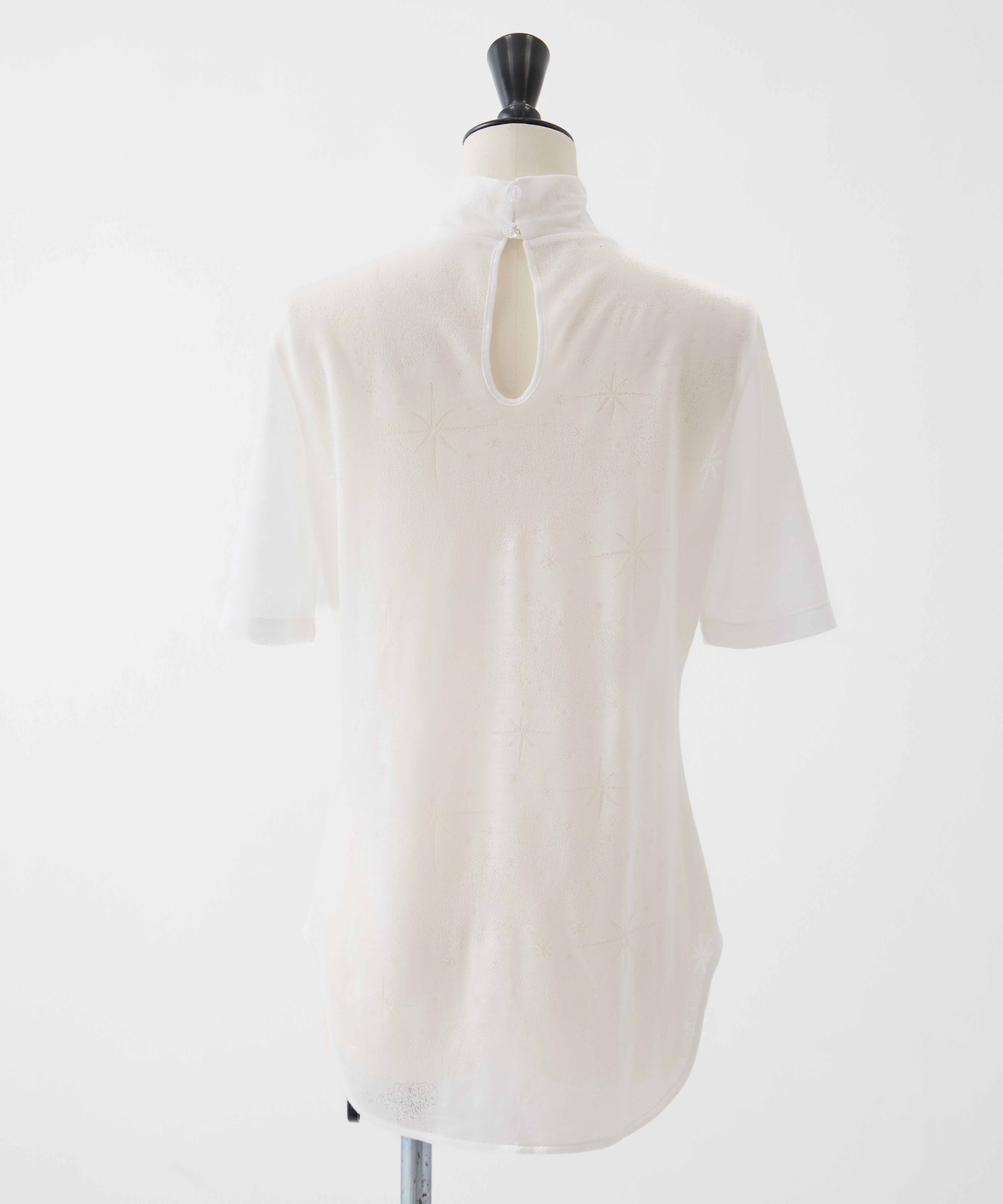 Starry Jersey Short Sleeve Sheer Top Mame Kurogouchi