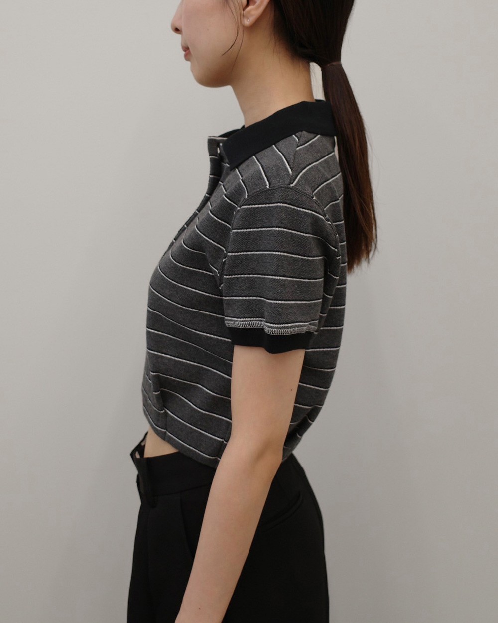 Border Polo Tops TODAYFUL